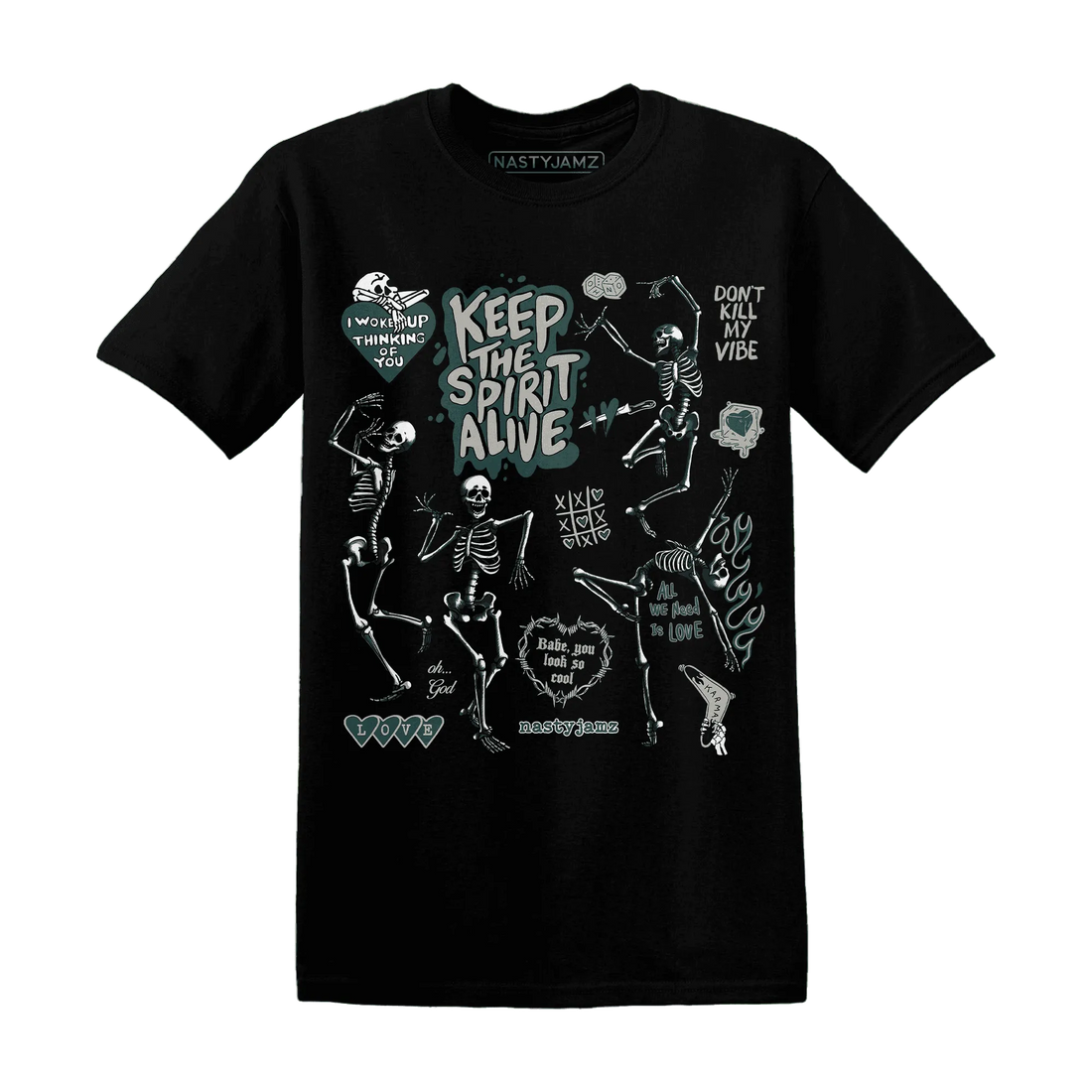 Oxidized-Green-4s-NastyJamz-T-Shirt-Match-Keep-The-Spirit-Alive