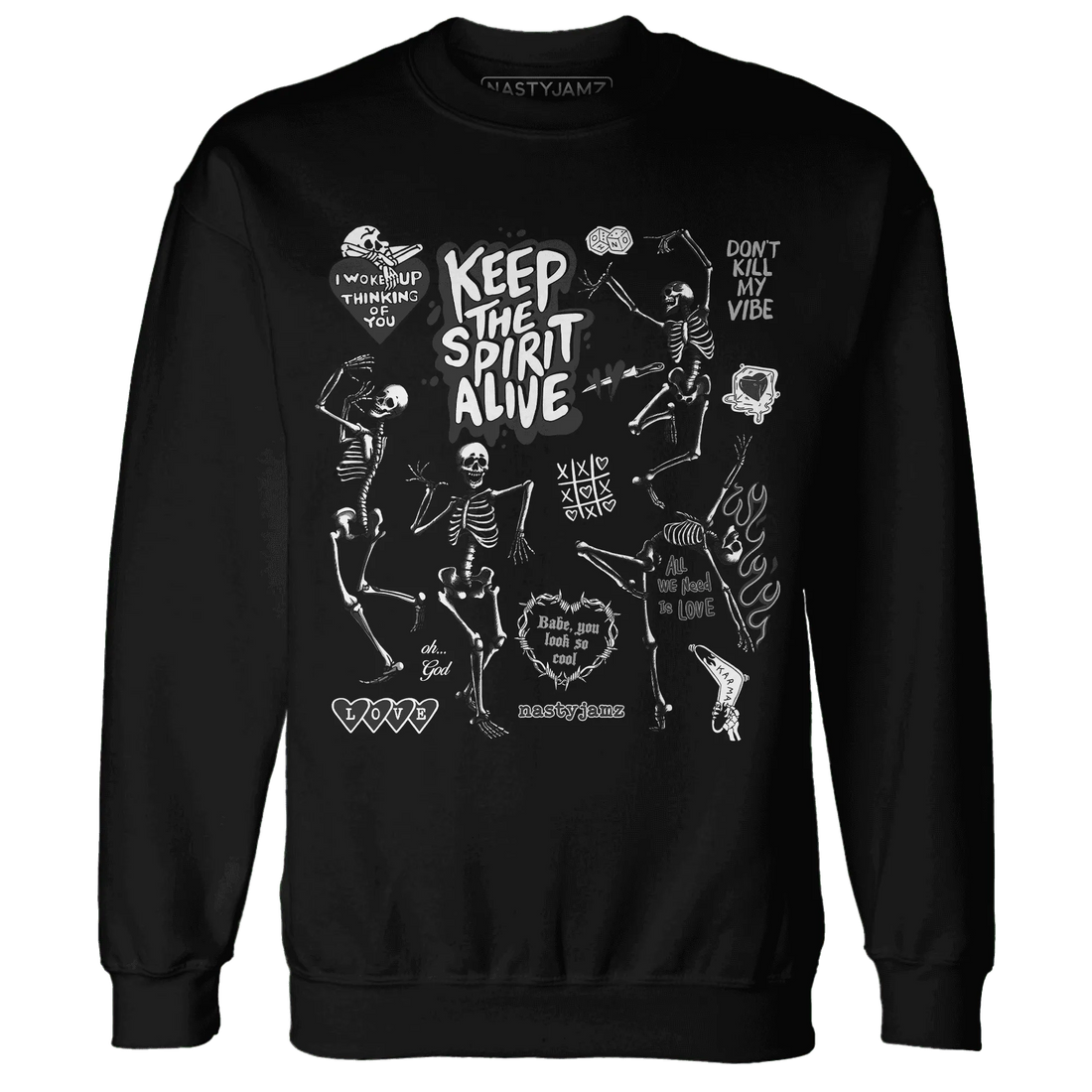 White-Thunder-4s-NastyJamz-Sweatshirt-Match-Keep-The-Spirit-Alive
