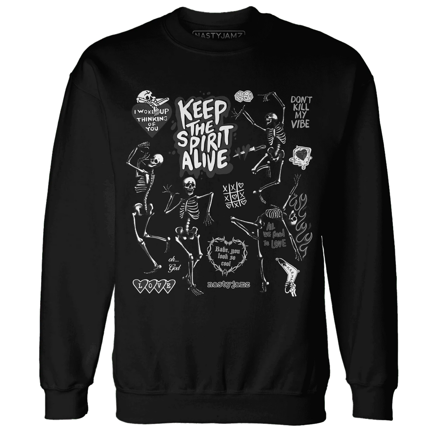 White-Thunder-4s-NastyJamz-Sweatshirt-Match-Keep-The-Spirit-Alive