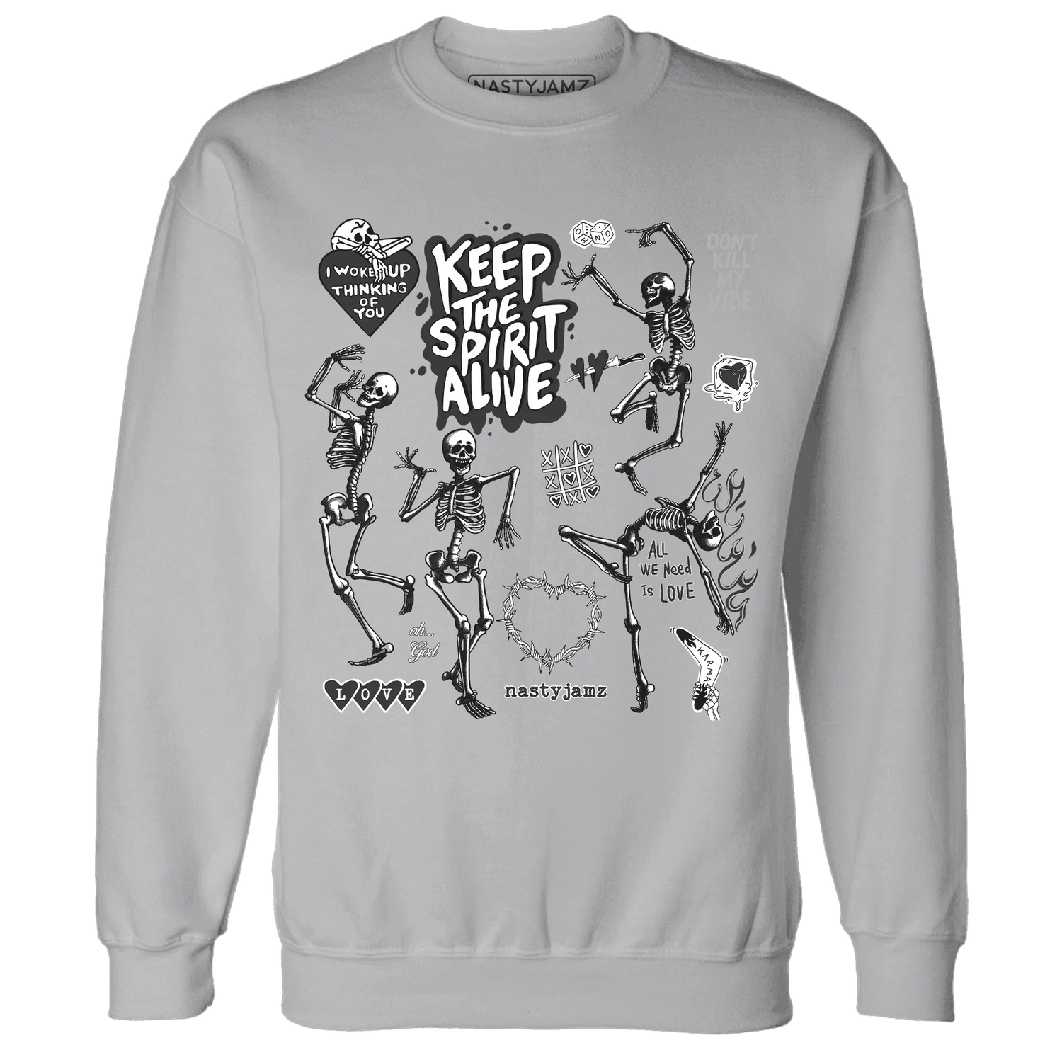 White-Thunder-4s-NastyJamz-Sweatshirt-Match-Keep-The-Spirit-Alive