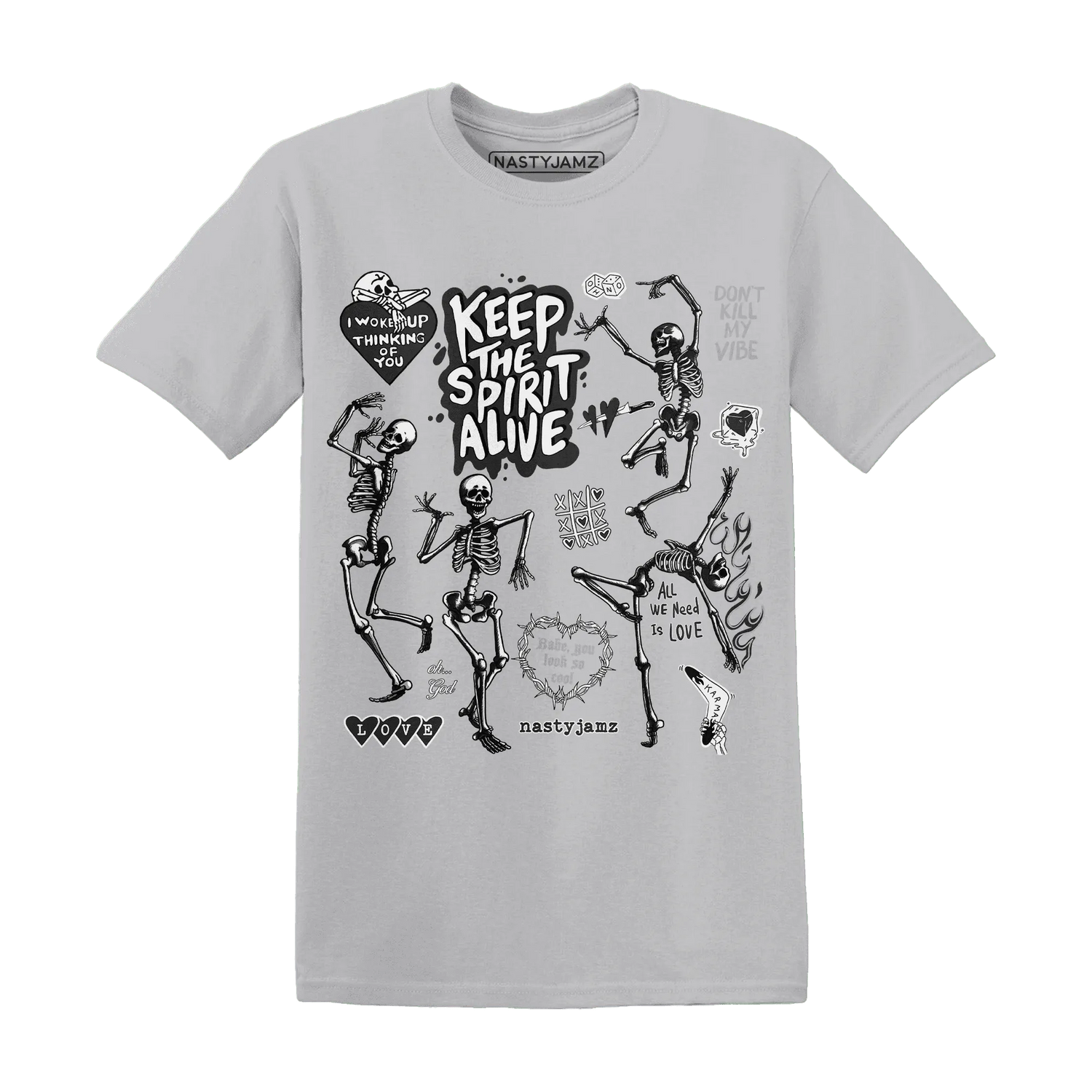 White-Thunder-4s-NastyJamz-T-Shirt-Match-Keep-The-Spirit-Alive