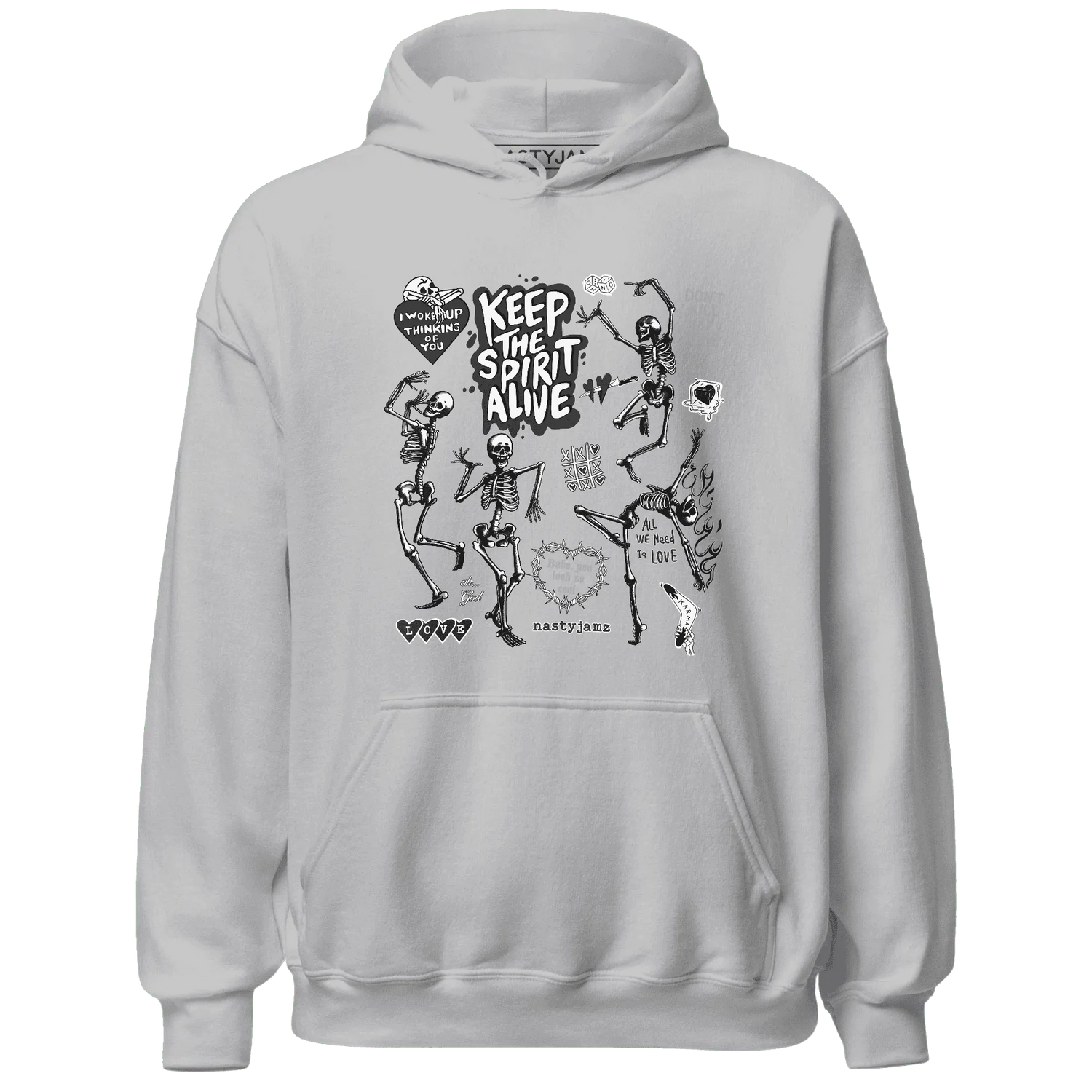 White-Thunder-4s-NastyJamz-Hoodie-Match-Keep-The-Spirit-Alive