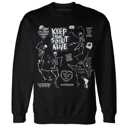 White-Navy-6s-NastyJamz-Sweatshirt-Match-Keep-The-Spirit-Alive