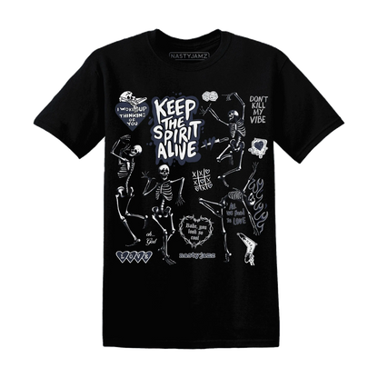 White-Navy-6s-NastyJamz-T-Shirt-Match-Keep-The-Spirit-Alive