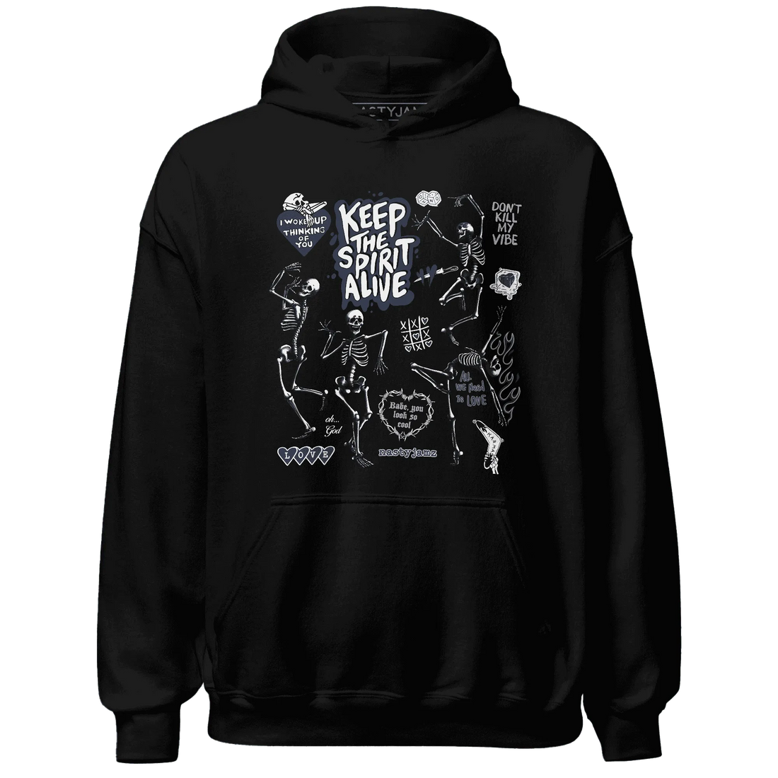 White-Navy-6s-NastyJamz-Hoodie-Match-Keep-The-Spirit-Alive