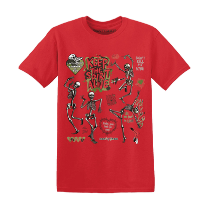 AM-90-Dark-Sage-Solar-Red-T-Shirt-Match-Keep-The-Spirit-Alive