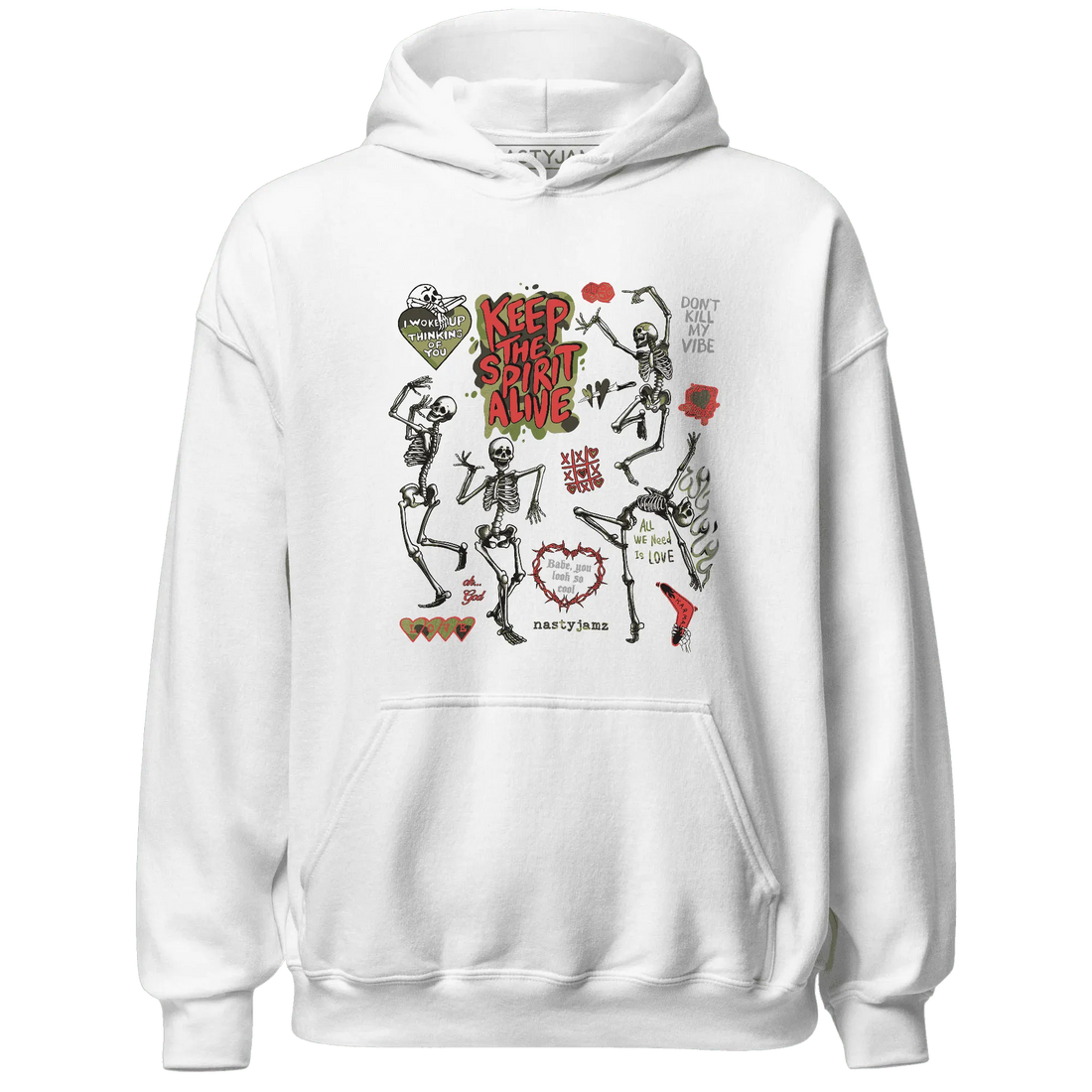 AM-90-Dark-Sage-Solar-Red-Hoodie-Match-Keep-The-Spirit-Alive