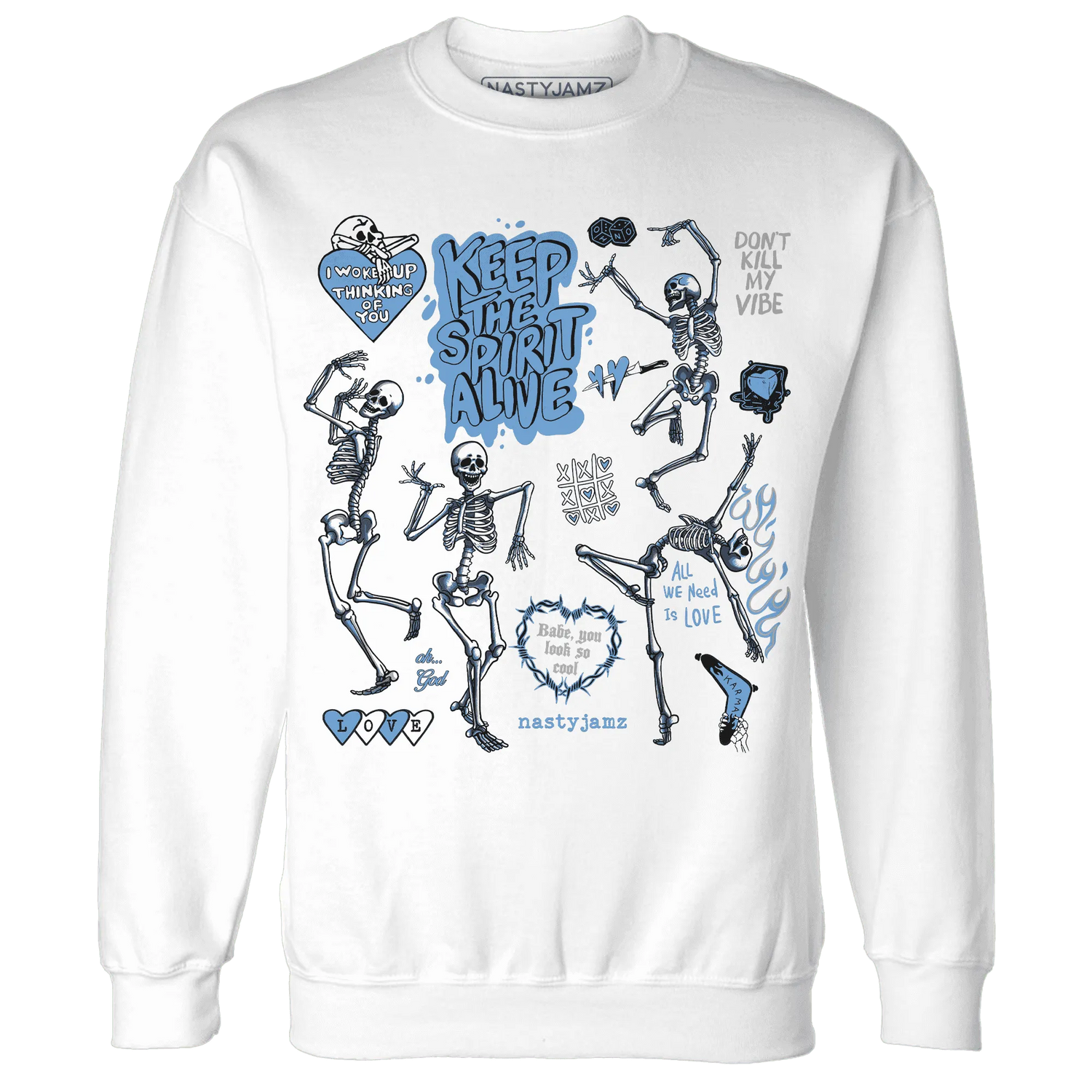 AM-Plus-Black-Univercitii-Blue-NastyJamz-Sweatshirt-Match-Keep-The-Spirit-Alive