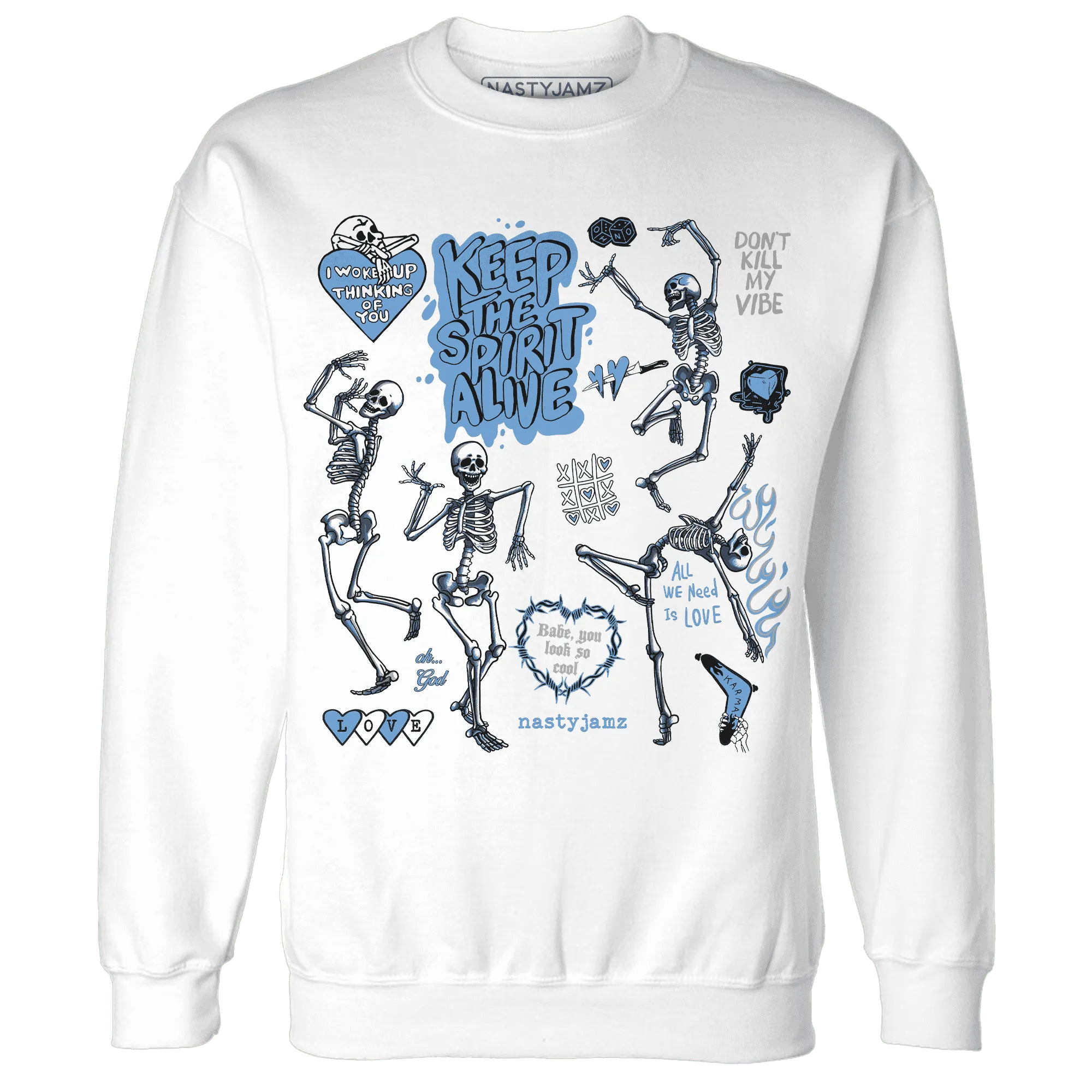 AM-Plus-Black-Univercitii-Blue-NastyJamz-Sweatshirt-Match-Keep-The-Spirit-Alive