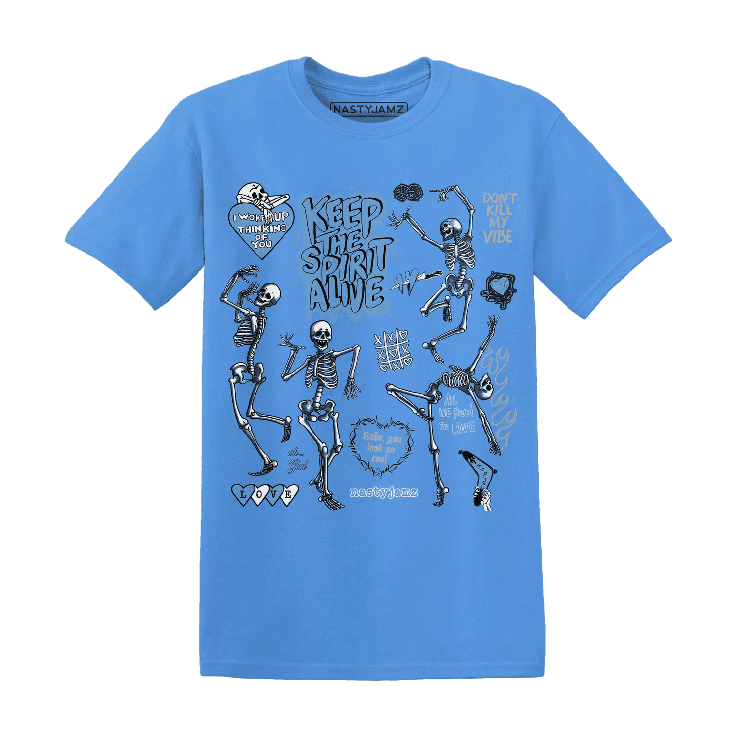 AM-Plus-Black-Univercitii-Blue-T-Shirt-Match-Keep-The-Spirit-Alive