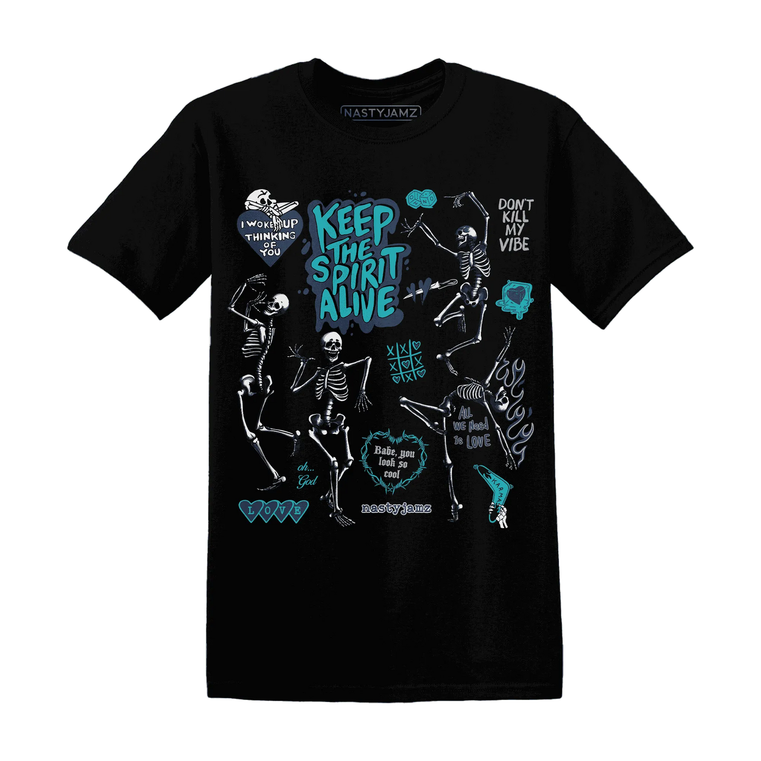 AM-Plus-Drift-Midnight-Navy-T-Shirt-Match-Keep-The-Spirit-Alive