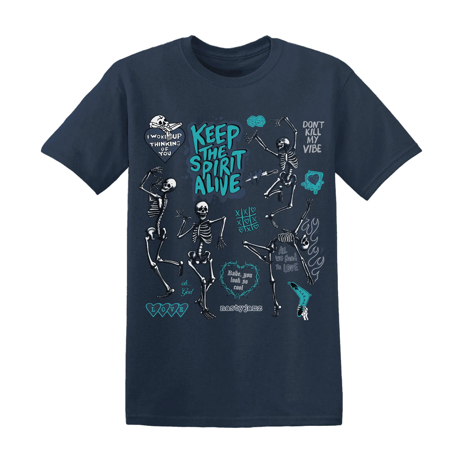 AM-Plus-Drift-Midnight-Navy-NastyJamz-T-Shirt-Match-Keep-The-Spirit-Alive