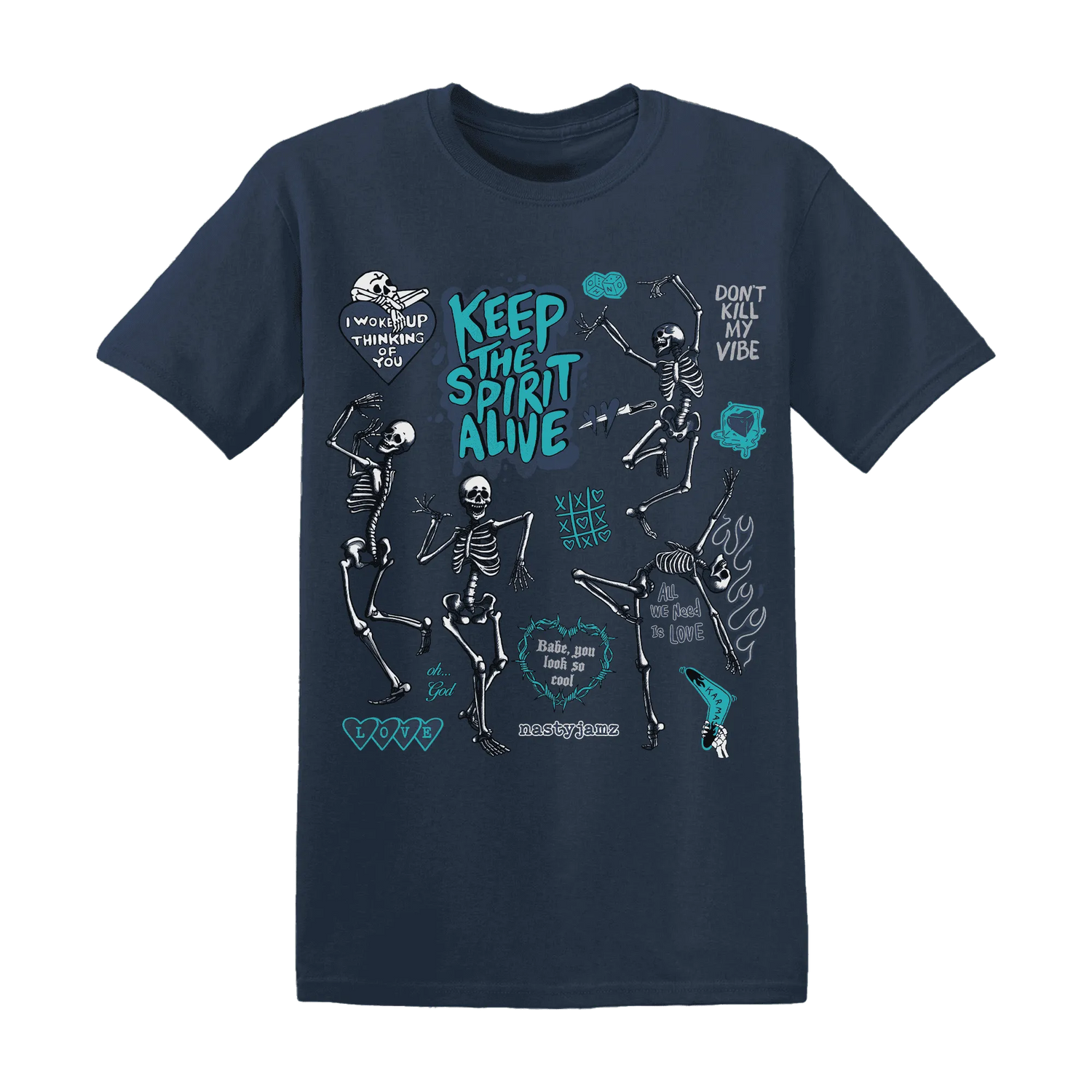 AM-Plus-Drift-Midnight-Navy-T-Shirt-Match-Keep-The-Spirit-Alive
