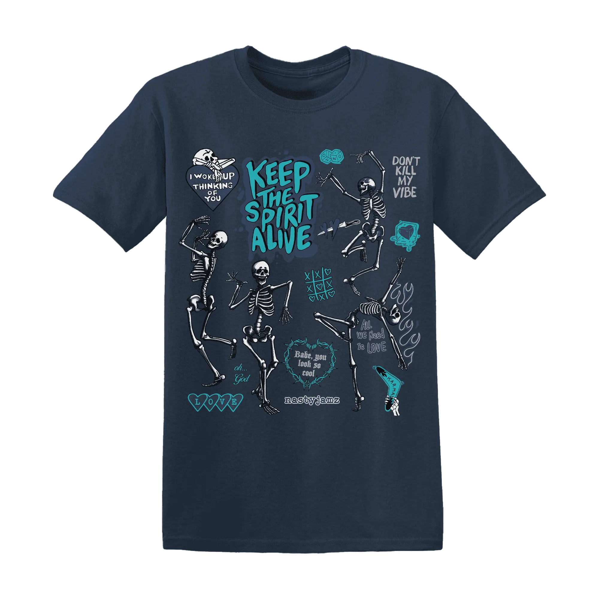 AM-Plus-Drift-Midnight-Navy-T-Shirt-Match-Keep-The-Spirit-Alive