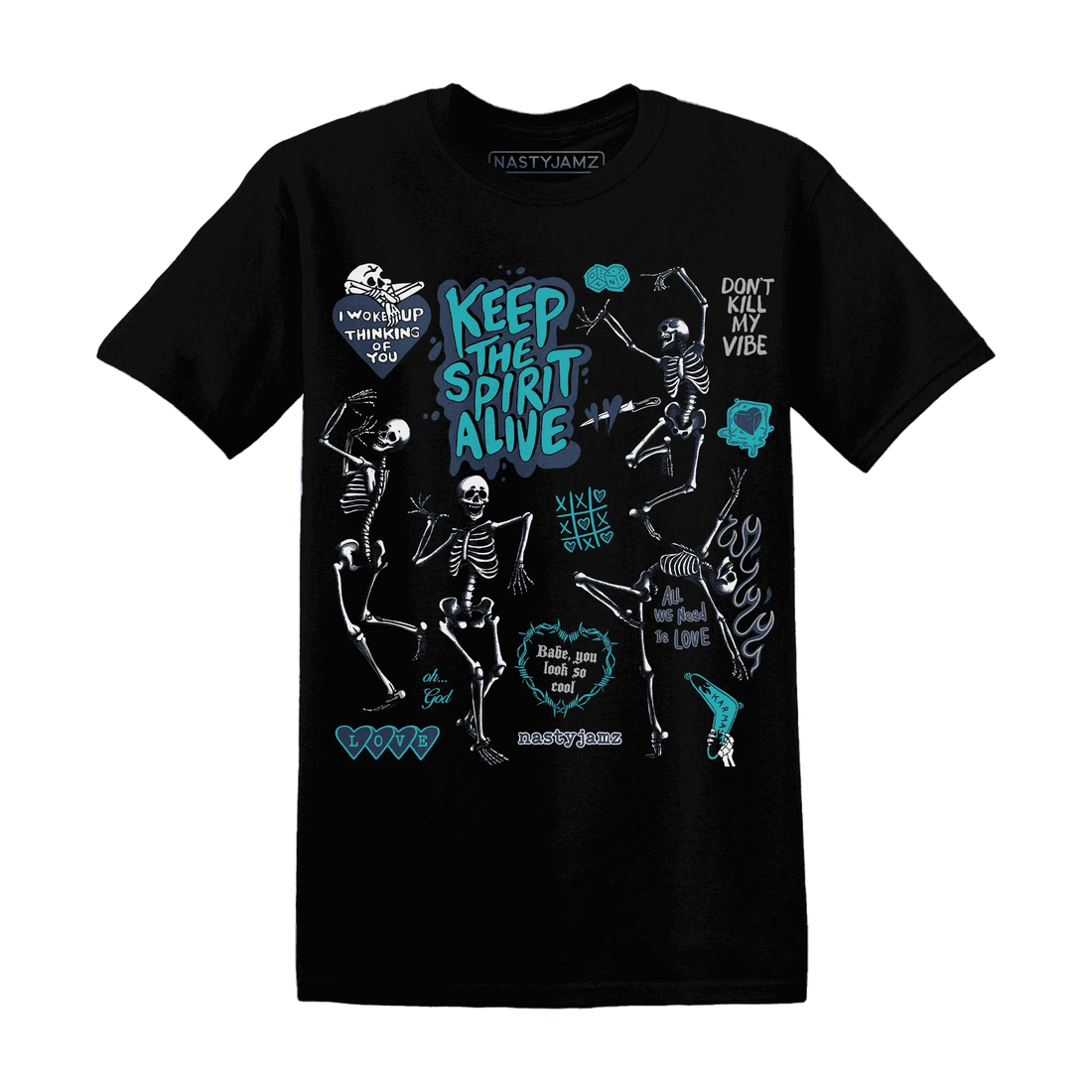 AM-Plus-Drift-Midnight-Navy-Total-Orange-Dusty-Cactus-NastyJamz-T-Shirt-Match-Keep-The-Spirit-Alive