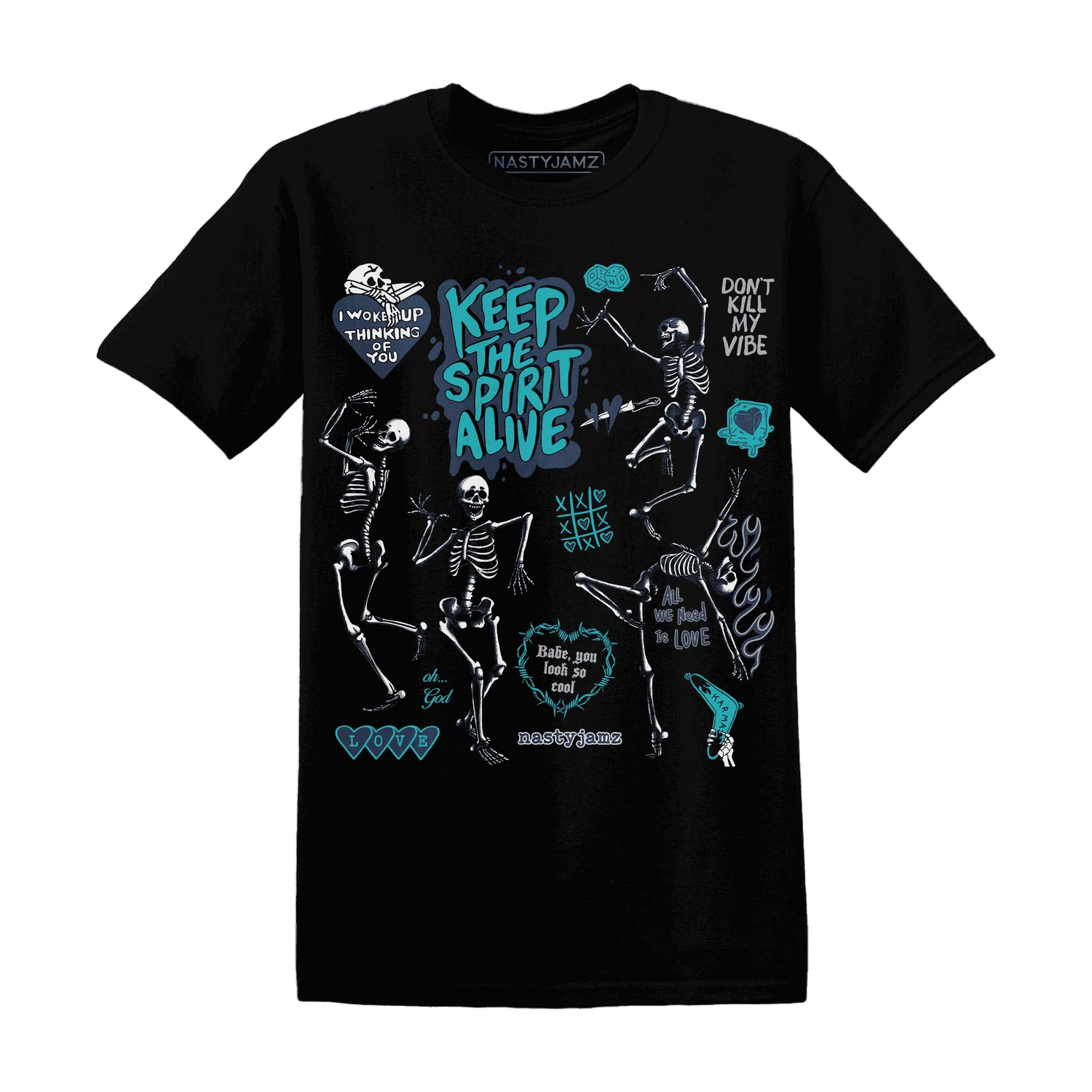 AM-Plus-Drift-Midnight-Navy-Total-Orange-Dusty-Cactus-NastyJamz-T-Shirt-Match-Keep-The-Spirit-Alive