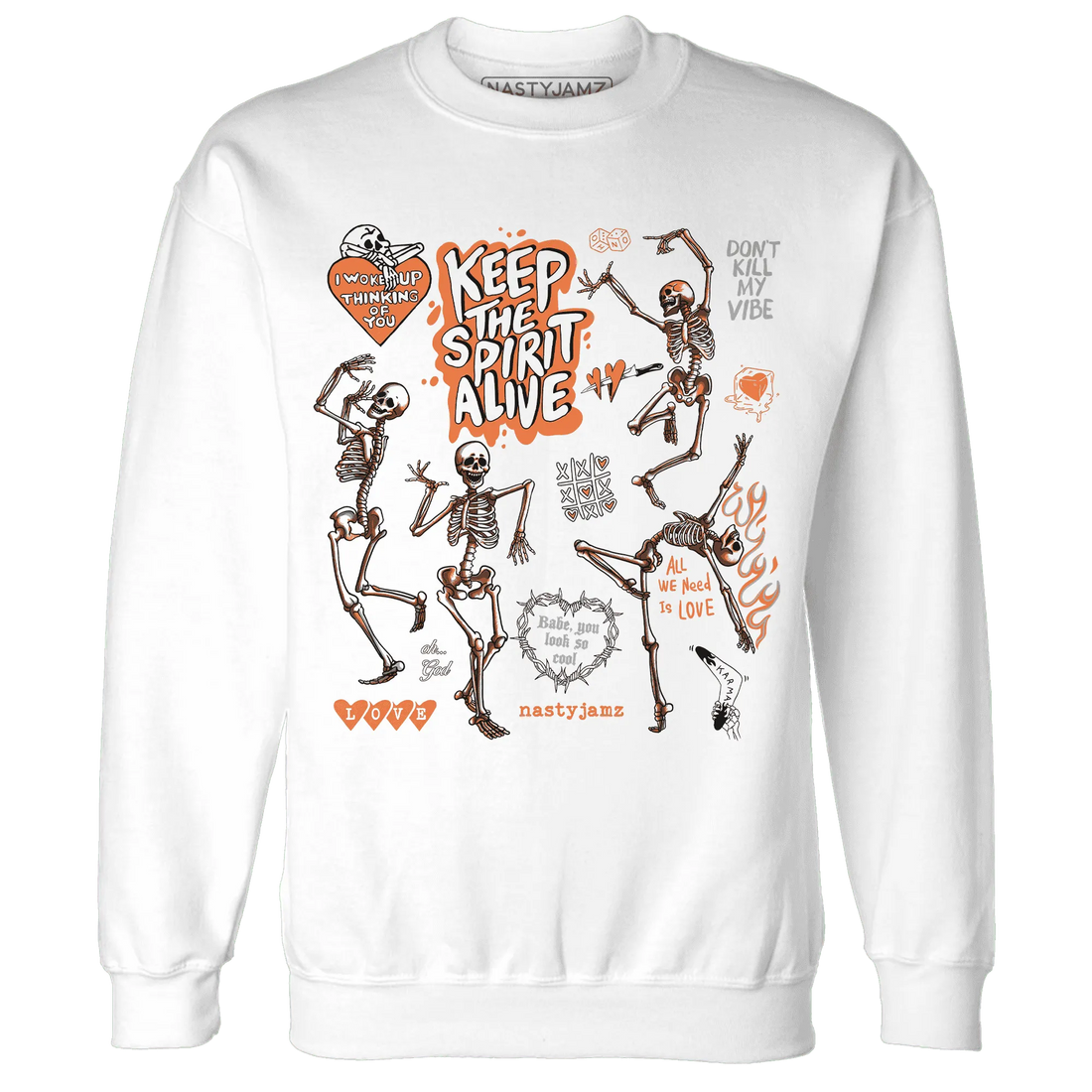 AM-TW-White-Orange-NastyJamz-Sweatshirt-Match-Keep-The-Spirit-Alive