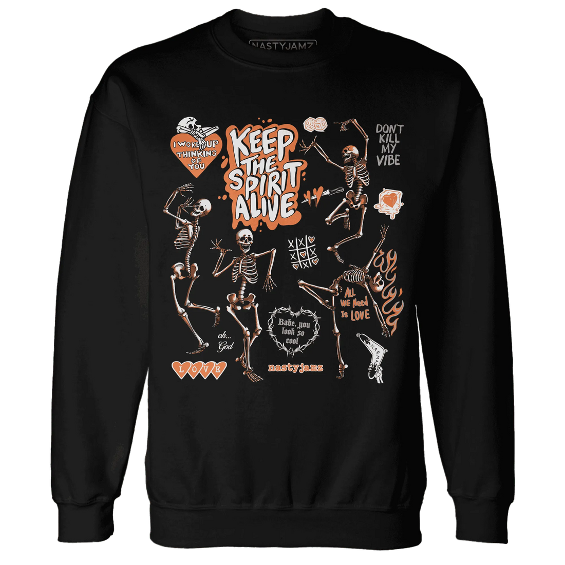 AM-TW-White-Orange-NastyJamz-Sweatshirt-Match-Keep-The-Spirit-Alive