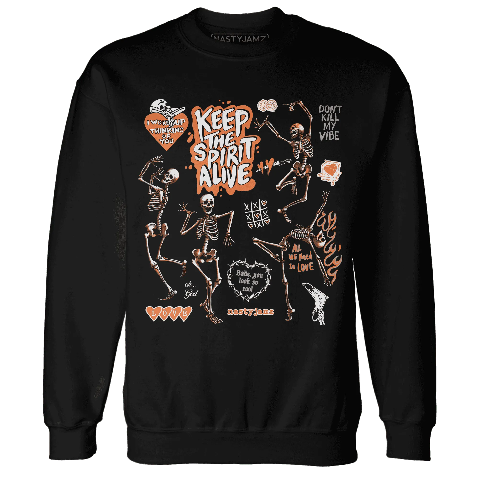 AM-TW-White-Orange-NastyJamz-Sweatshirt-Match-Keep-The-Spirit-Alive