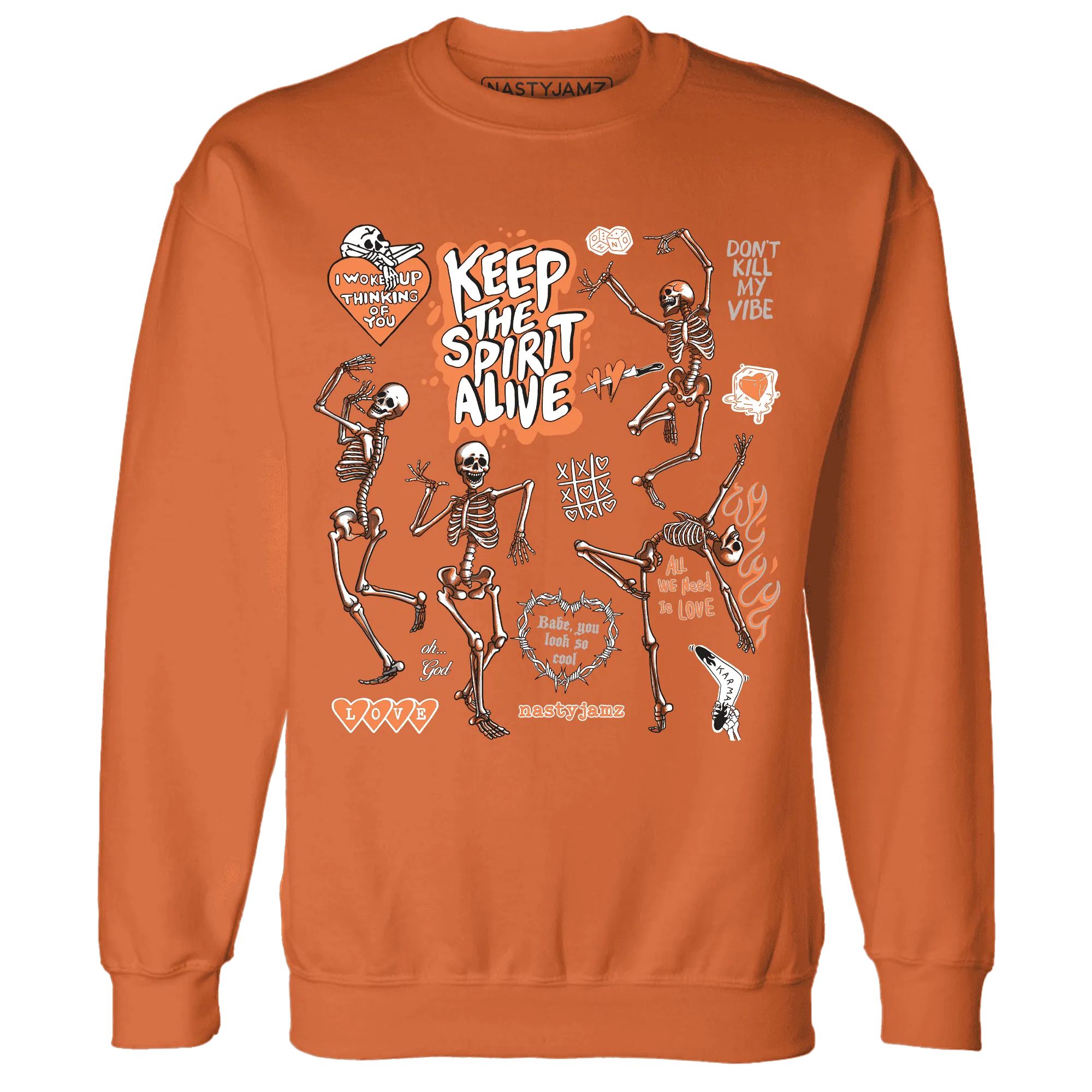AM-TW-White-Orange-NastyJamz-Sweatshirt-Match-Keep-The-Spirit-Alive