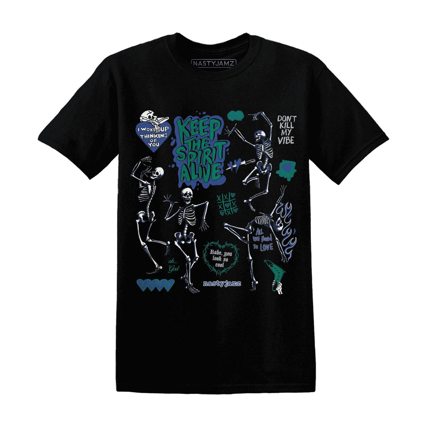 Dunk-Hyper-Royal-Malachite-T-Shirt-Match-Keep-The-Spirit-Alive