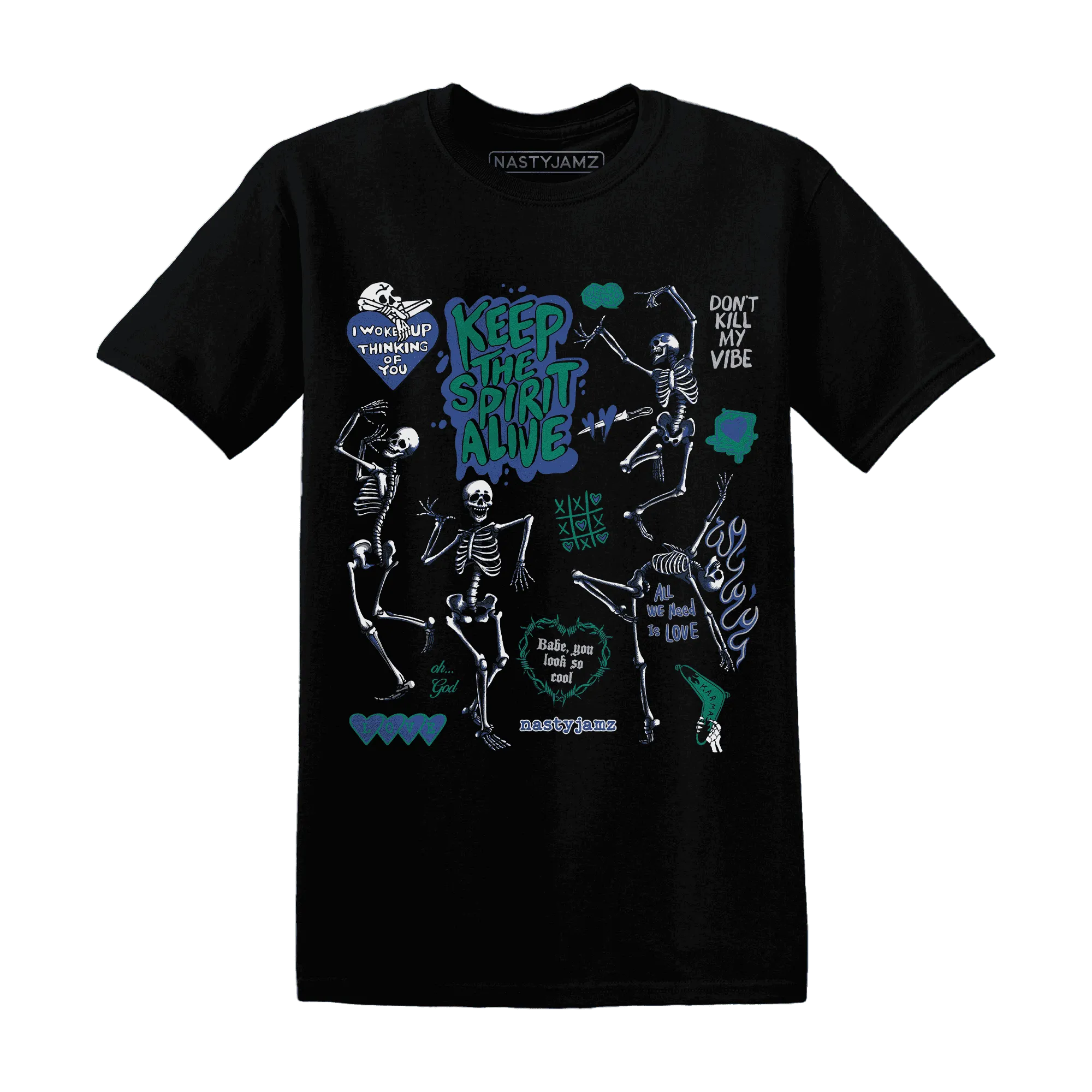 Dunk-Hyper-Royal-Malachite-T-Shirt-Match-Keep-The-Spirit-Alive