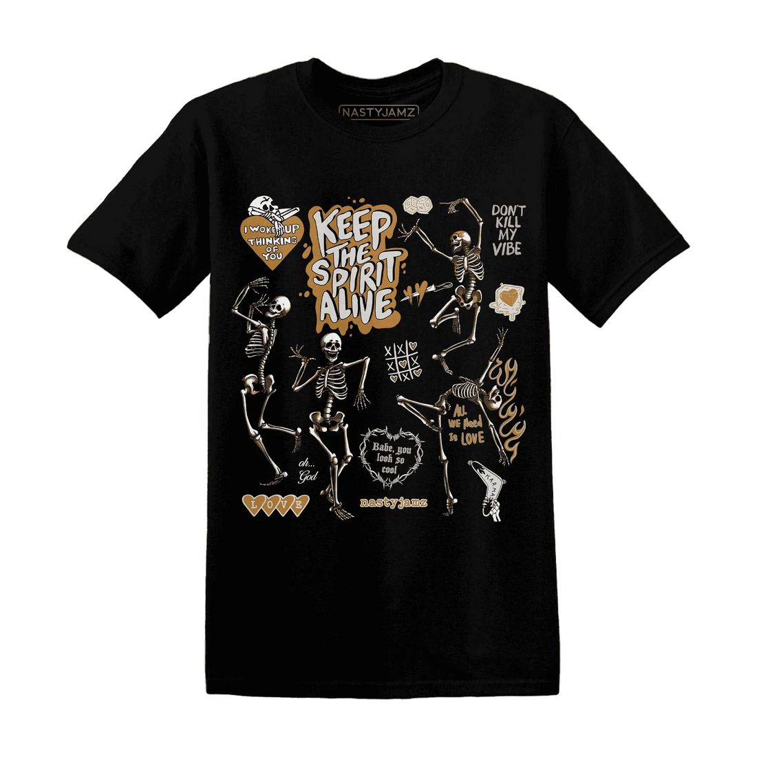 Dunk-Low-Retro-Wheat-Orange-T-Shirt-Match-Keep-The-Spirit-Alive