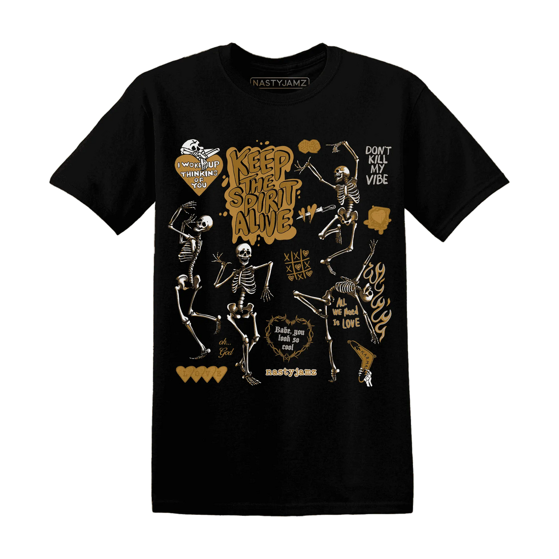 Wheat-13s-NastyJamz-T-Shirt-Match-Keep-The-Spirit-Alive