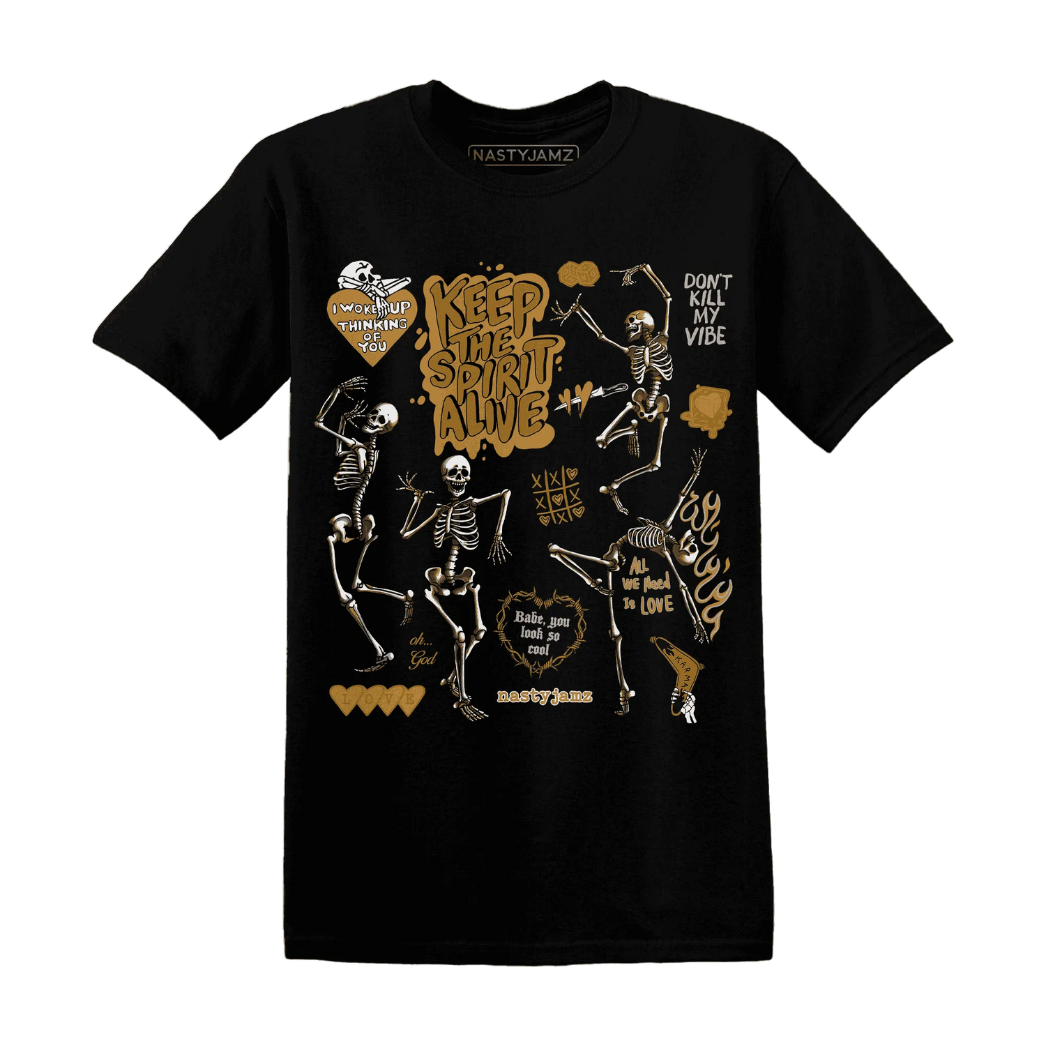 Wheat-13s-NastyJamz-T-Shirt-Match-Keep-The-Spirit-Alive
