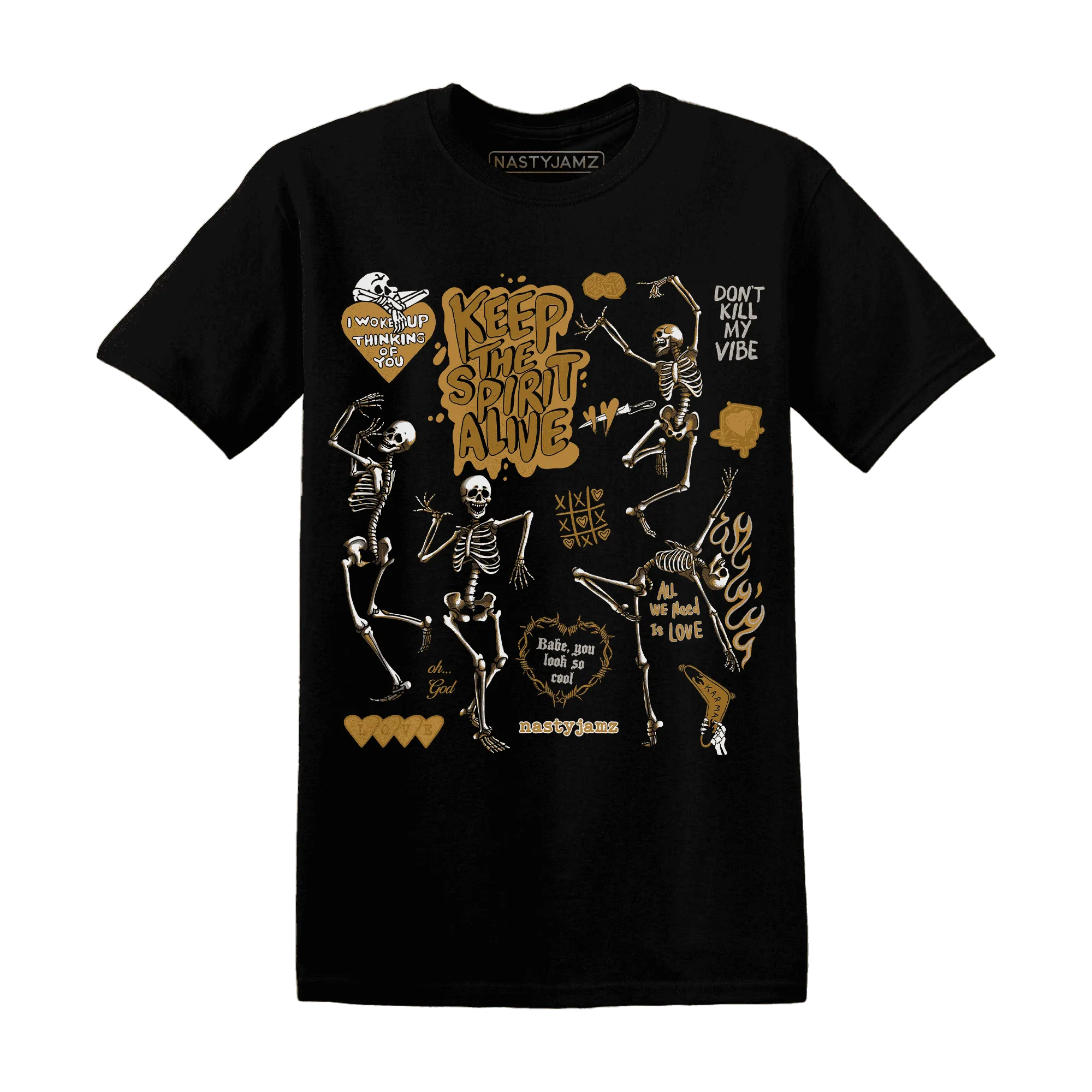 Wheat-13s-NastyJamz-T-Shirt-Match-Keep-The-Spirit-Alive