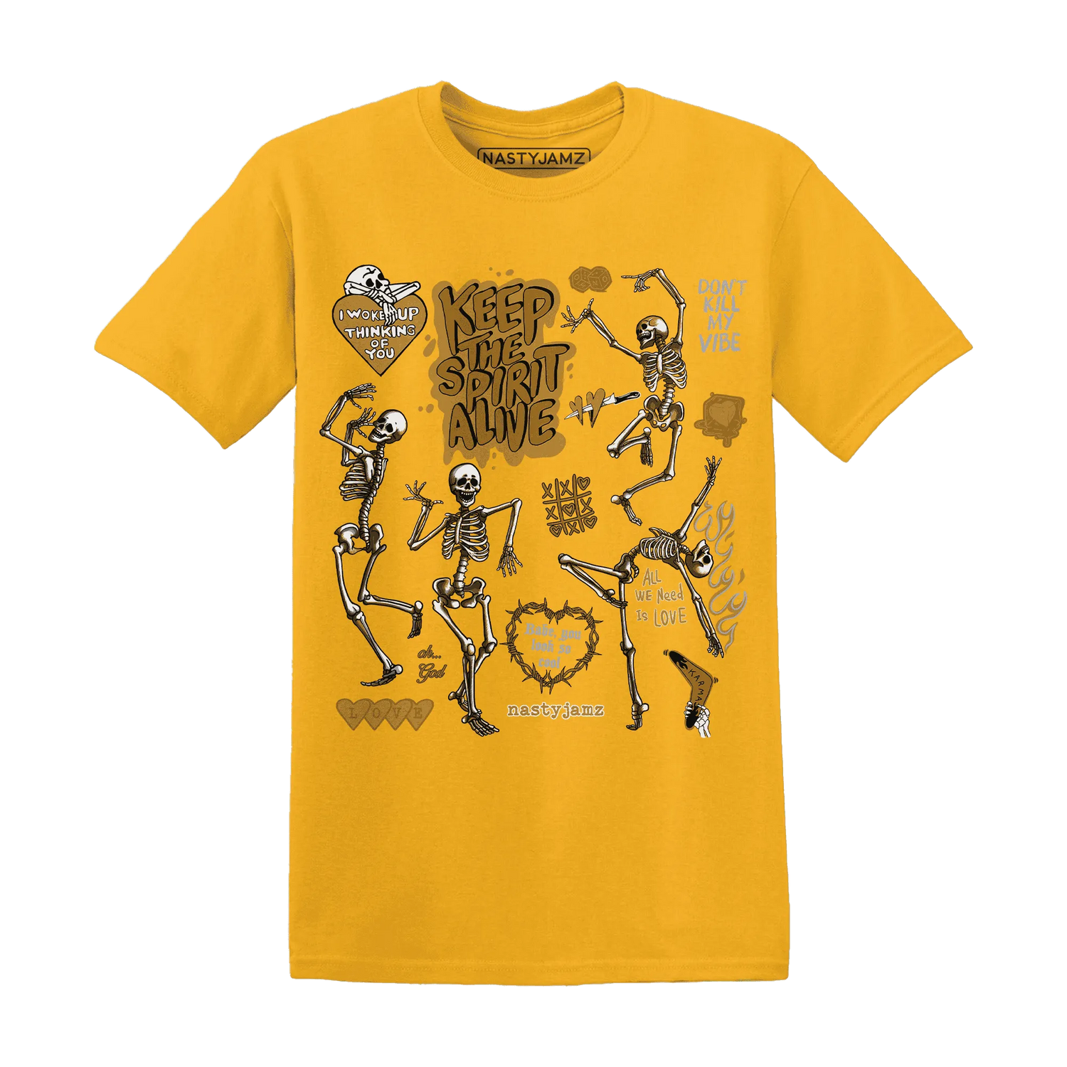 Wheat-13s-NastyJamz-T-Shirt-Match-Keep-The-Spirit-Alive