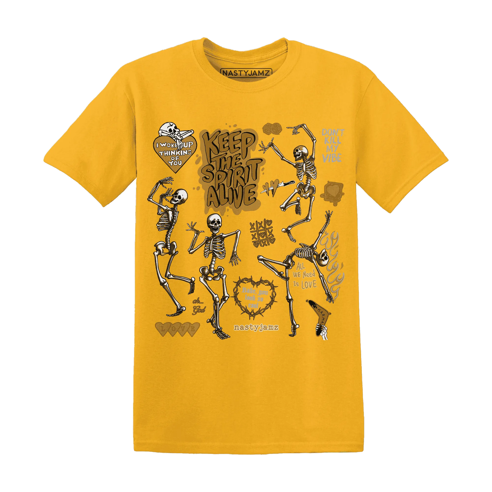 Wheat-13s-NastyJamz-T-Shirt-Match-Keep-The-Spirit-Alive