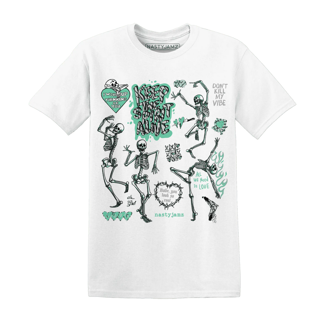 Green-Glow-3s-NastyJamz-T-Shirt-Match-Keep-The-Spirit-Alive