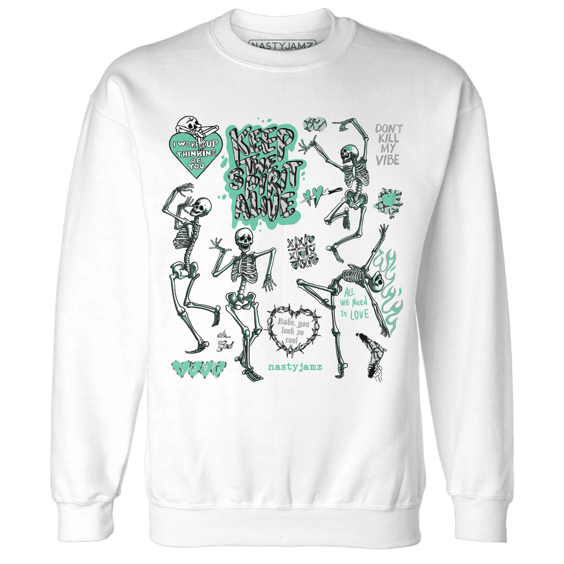 Green-Glow-3s-NastyJamz-Sweatshirt-Match-Keep-The-Spirit-Alive