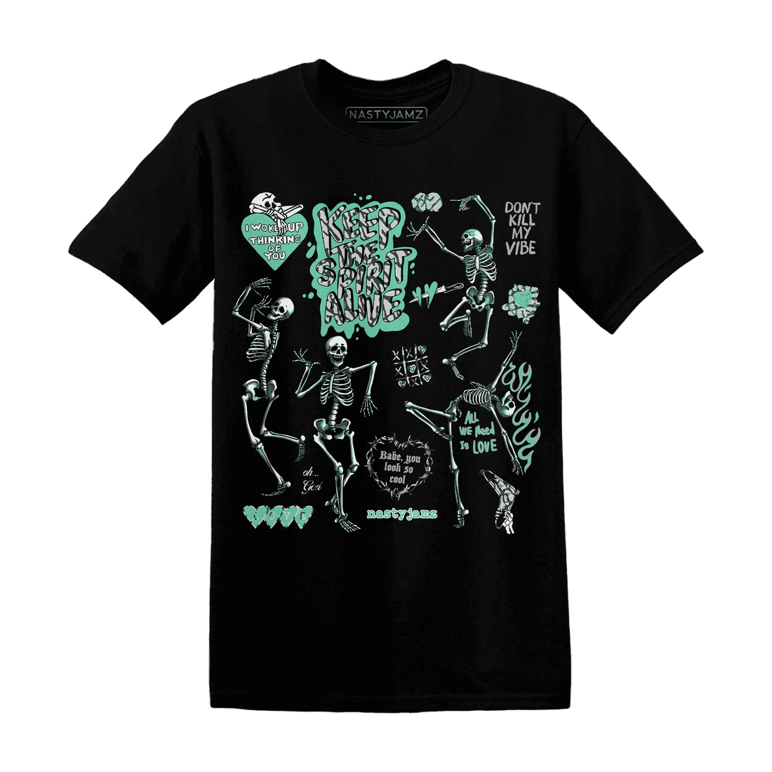 Green-Glow-3s-NastyJamz-T-Shirt-Match-Keep-The-Spirit-Alive