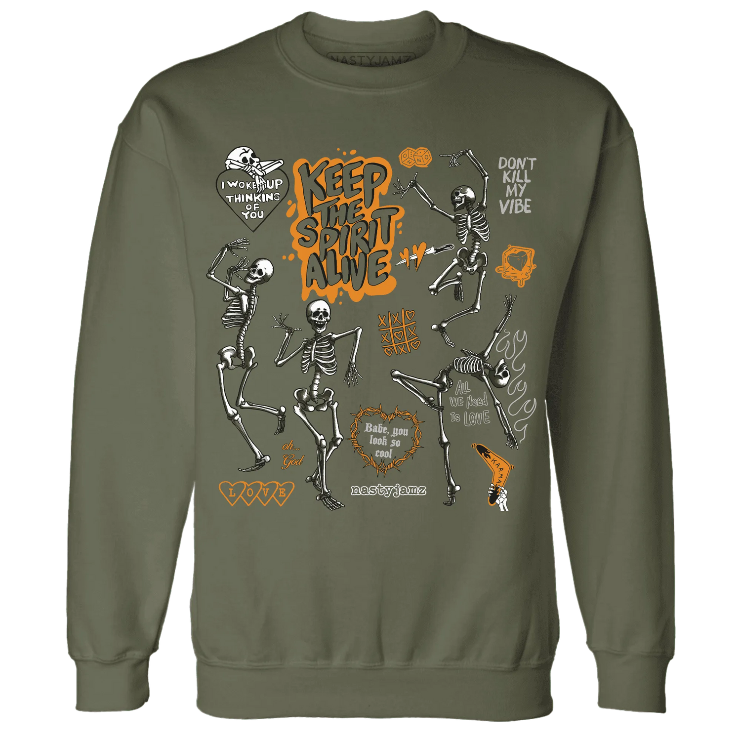Olive-5s-NastyJamz-Sweatshirt-Match-Keep-The-Spirit-Alive