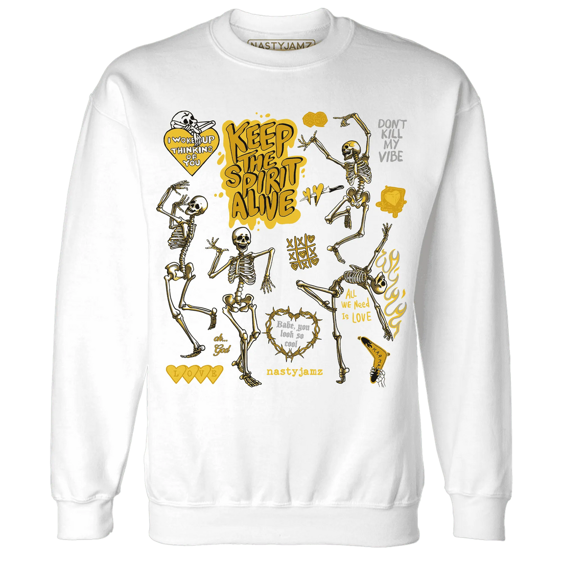 Yellow-Ochre-6s-NastyJamz-Sweatshirt-Match-Keep-The-Spirit-Alive