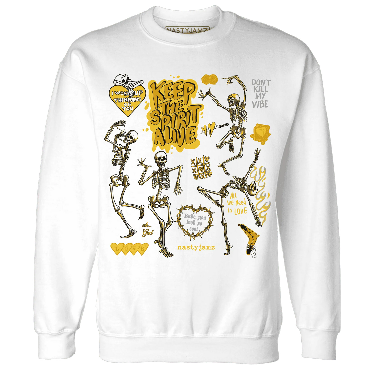 Yellow-Ochre-6s-NastyJamz-Sweatshirt-Match-Keep-The-Spirit-Alive