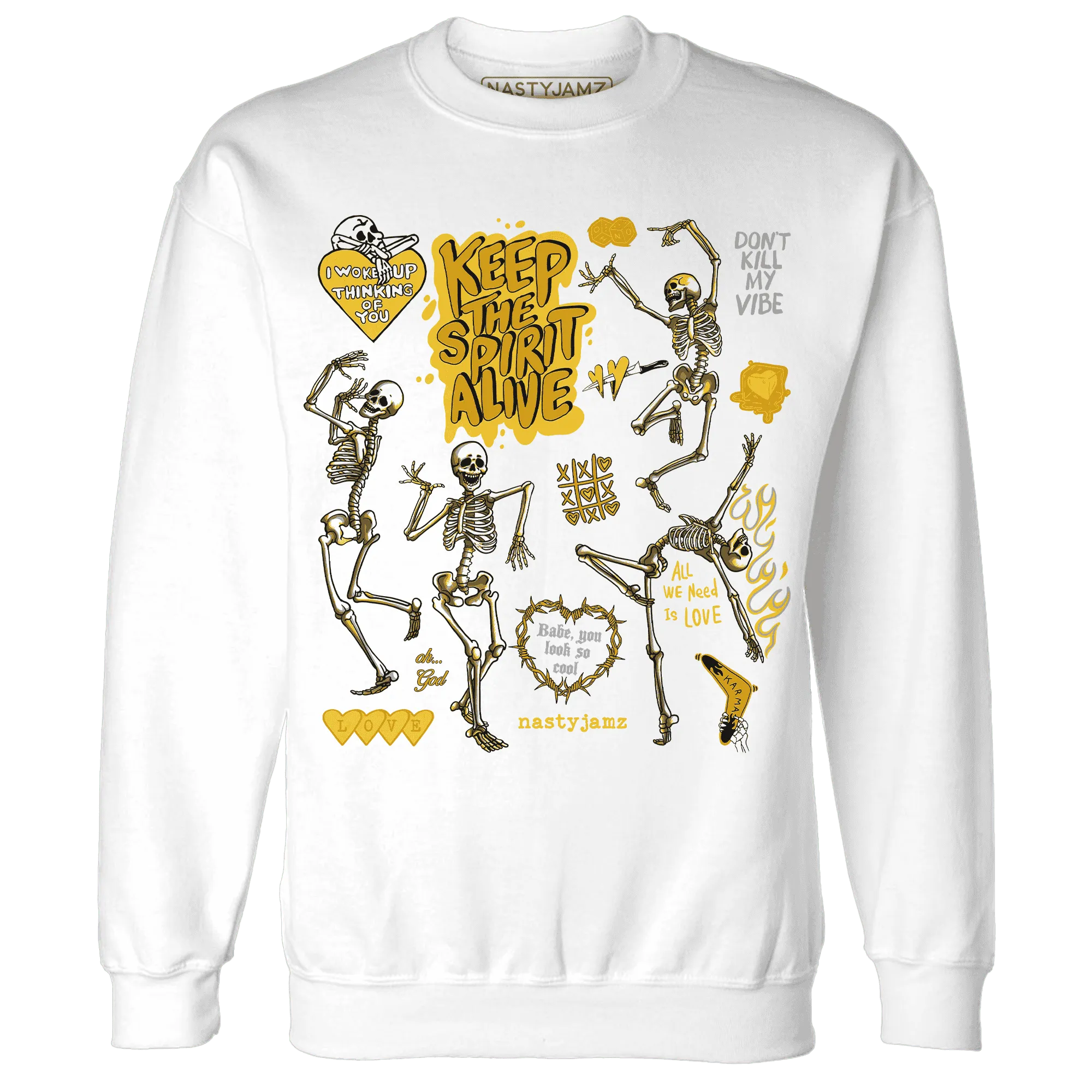 Yellow-Ochre-6s-NastyJamz-Sweatshirt-Match-Keep-The-Spirit-Alive