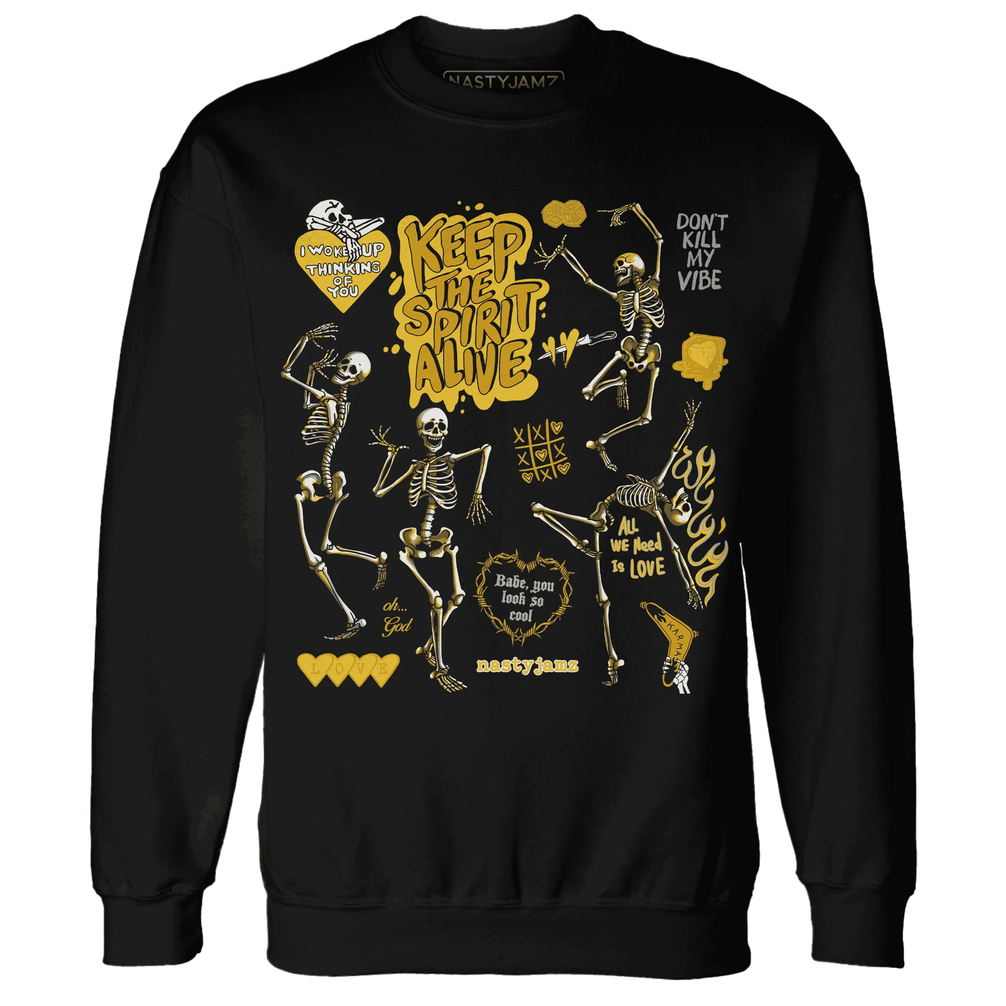 Yellow-Ochre-6s-NastyJamz-Sweatshirt-Match-Keep-The-Spirit-Alive