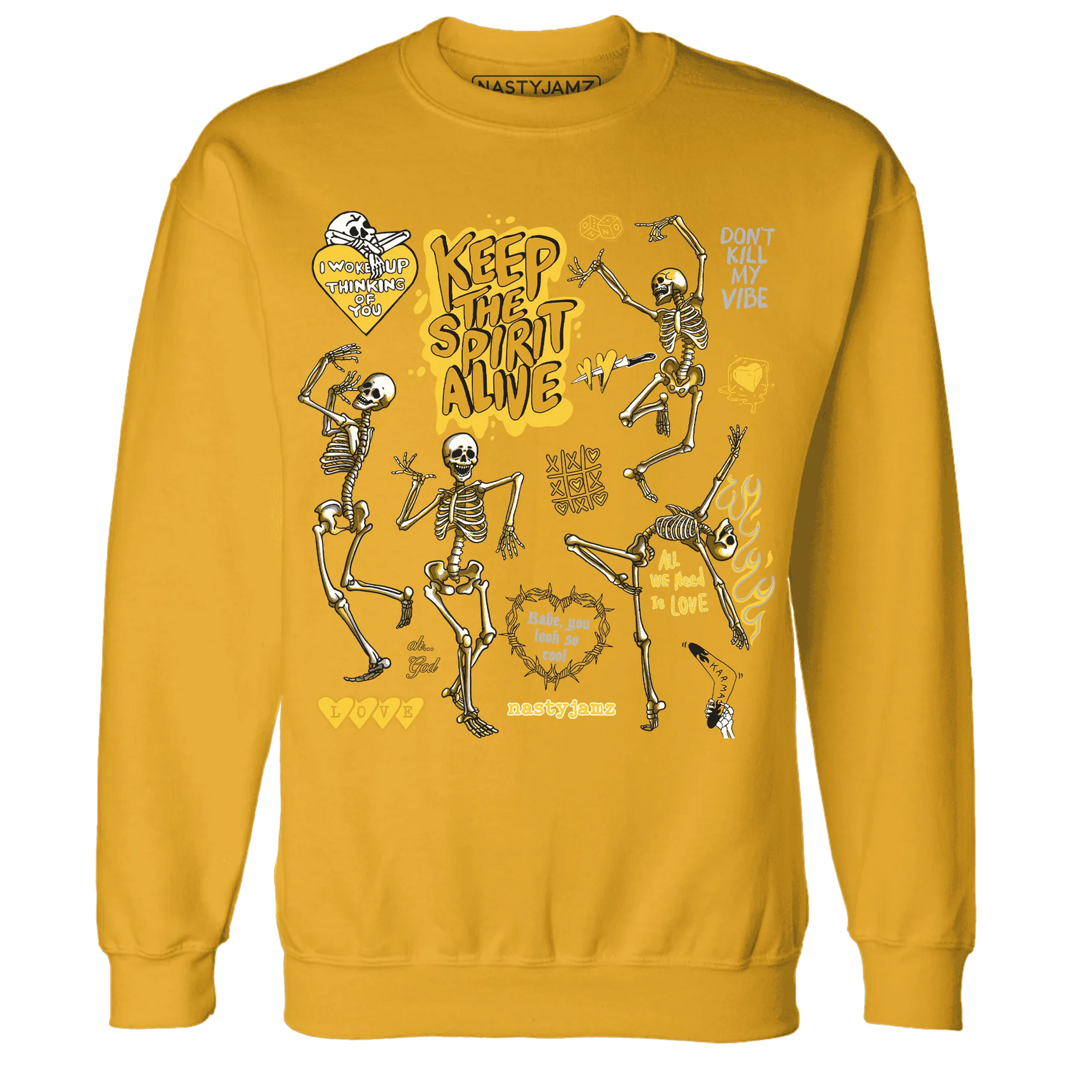 Yellow-Ochre-6s-NastyJamz-Sweatshirt-Match-Keep-The-Spirit-Alive