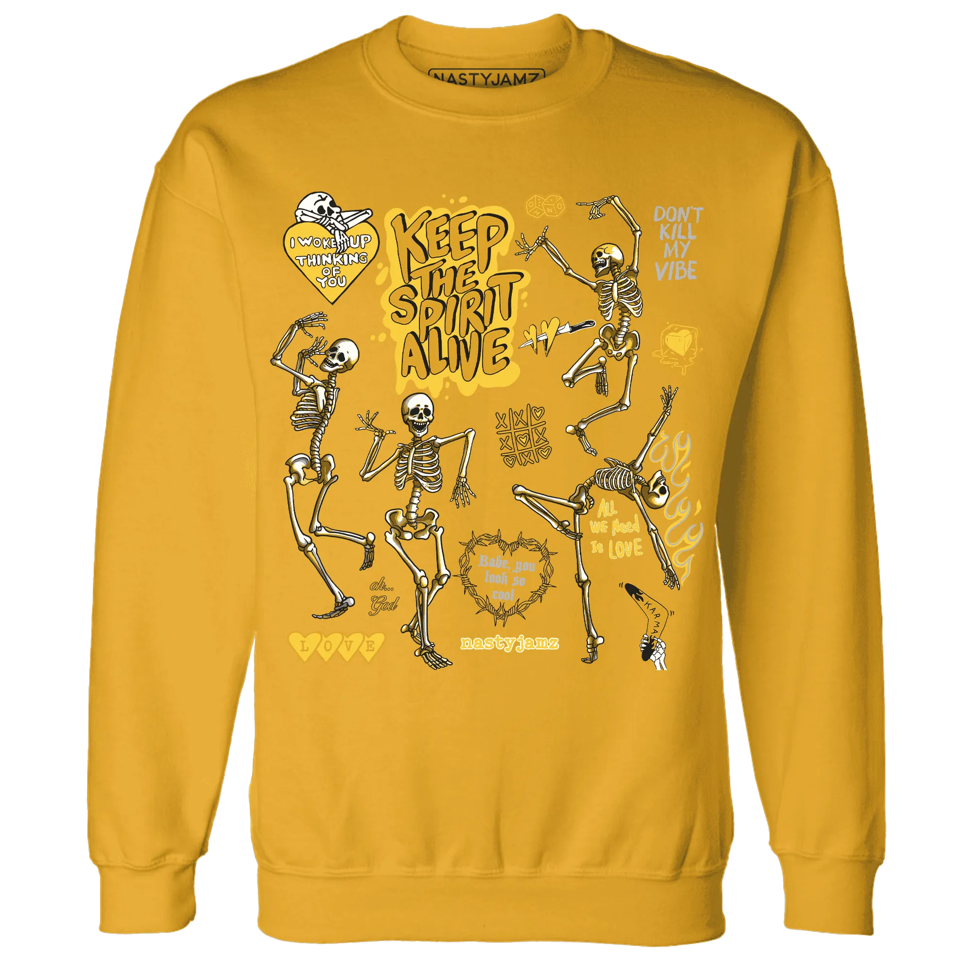 Yellow-Ochre-6s-NastyJamz-Sweatshirt-Match-Keep-The-Spirit-Alive