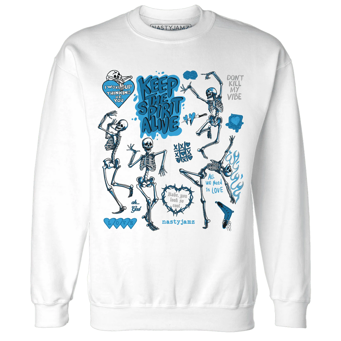 Powder-Blue-9s-NastyJamz-Sweatshirt-Match-Keep-The-Spirit-Alive
