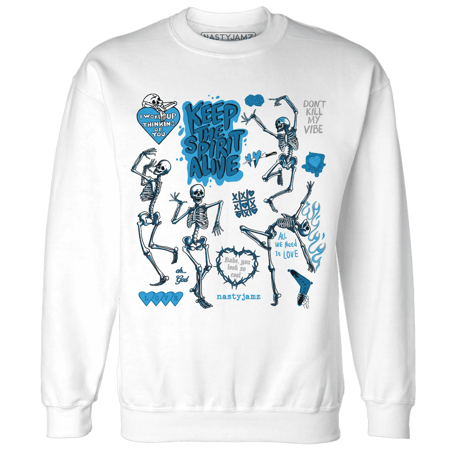 Powder-Blue-9s-NastyJamz-Sweatshirt-Match-Keep-The-Spirit-Alive