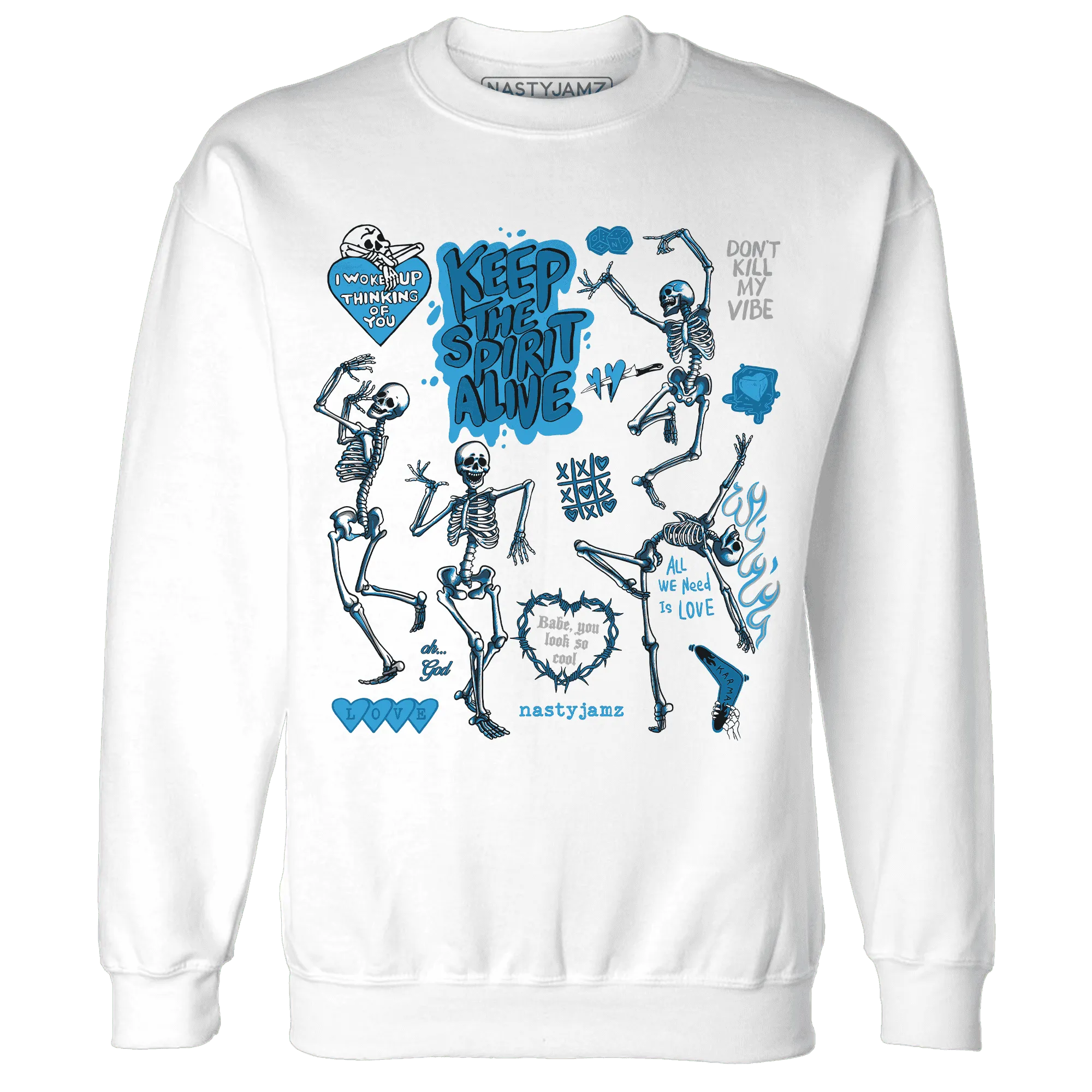 Powder-Blue-9s-NastyJamz-Sweatshirt-Match-Keep-The-Spirit-Alive