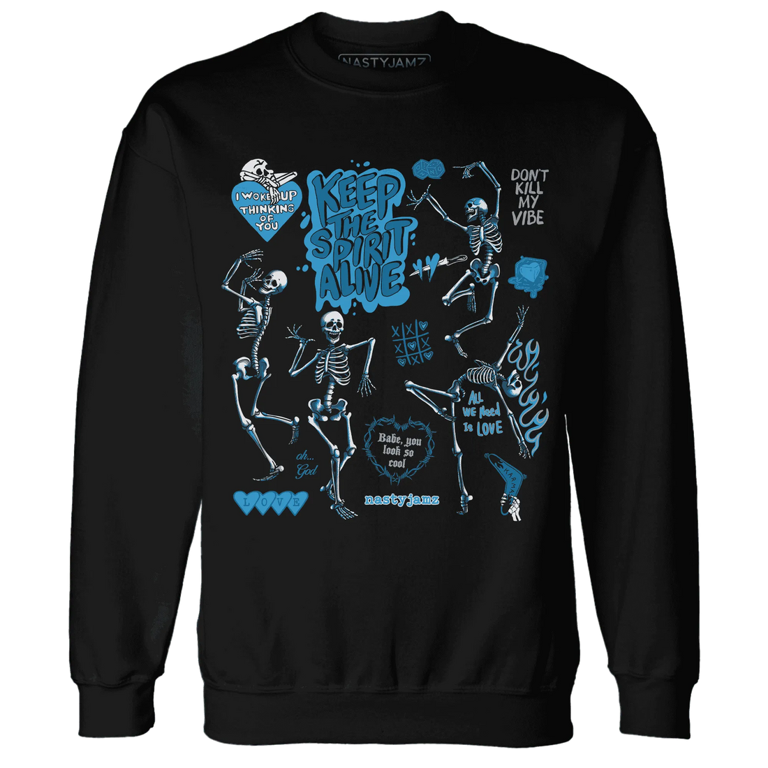 Powder-Blue-9s-NastyJamz-Sweatshirt-Match-Keep-The-Spirit-Alive