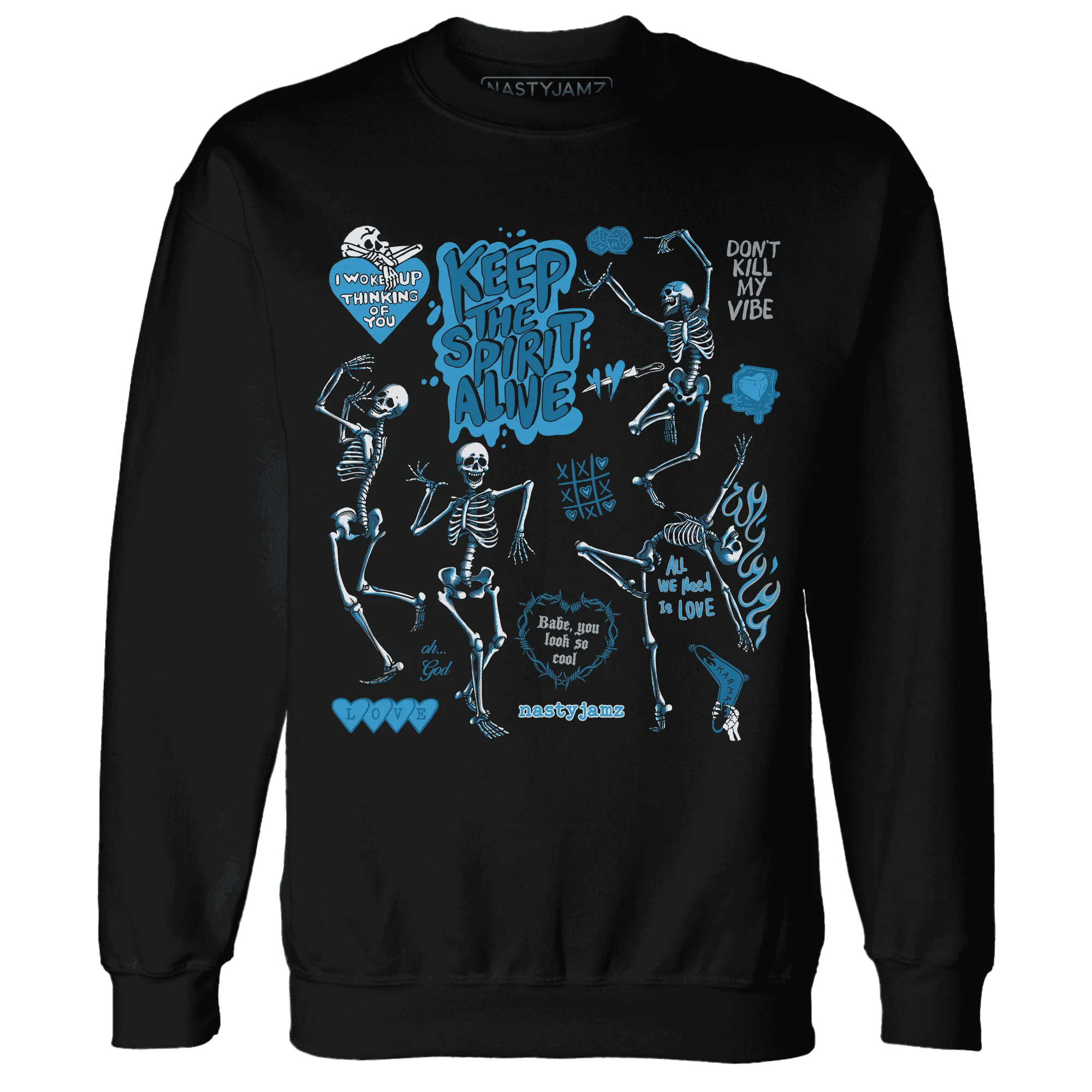 Powder-Blue-9s-NastyJamz-Sweatshirt-Match-Keep-The-Spirit-Alive