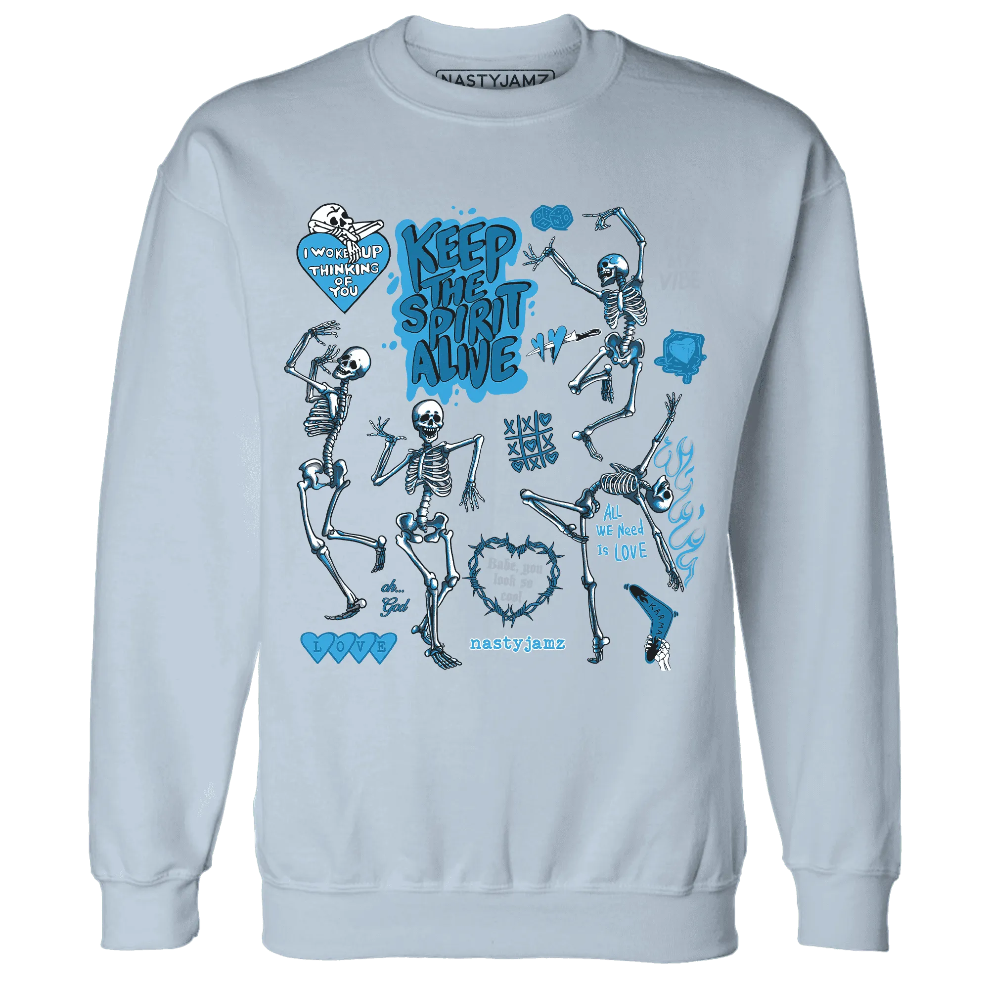 Powder-Blue-9s-NastyJamz-Sweatshirt-Match-Keep-The-Spirit-Alive