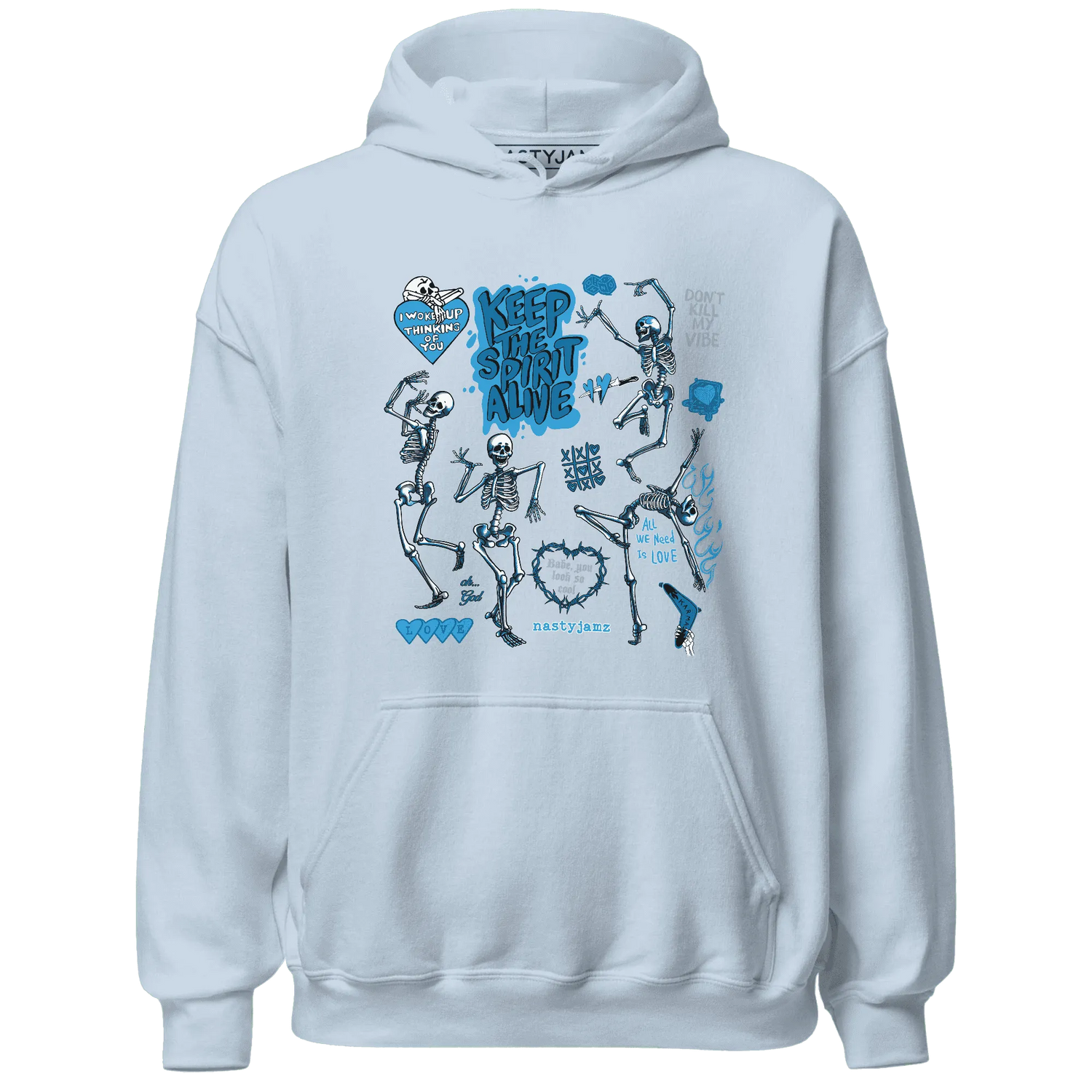 Powder-Blue-9s-NastyJamz-Hoodie-Match-Keep-The-Spirit-Alive