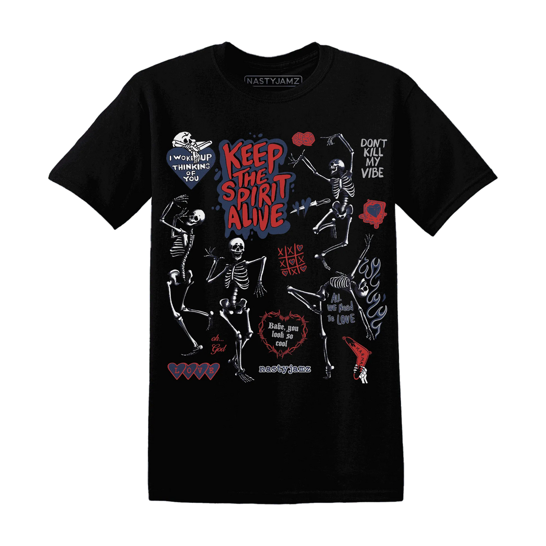 VaporMax-Air-Plus-Midnight-Navy-Gold-Black-NastyJamz-T-Shirt-Match-Keep-The-Spirit-Alive